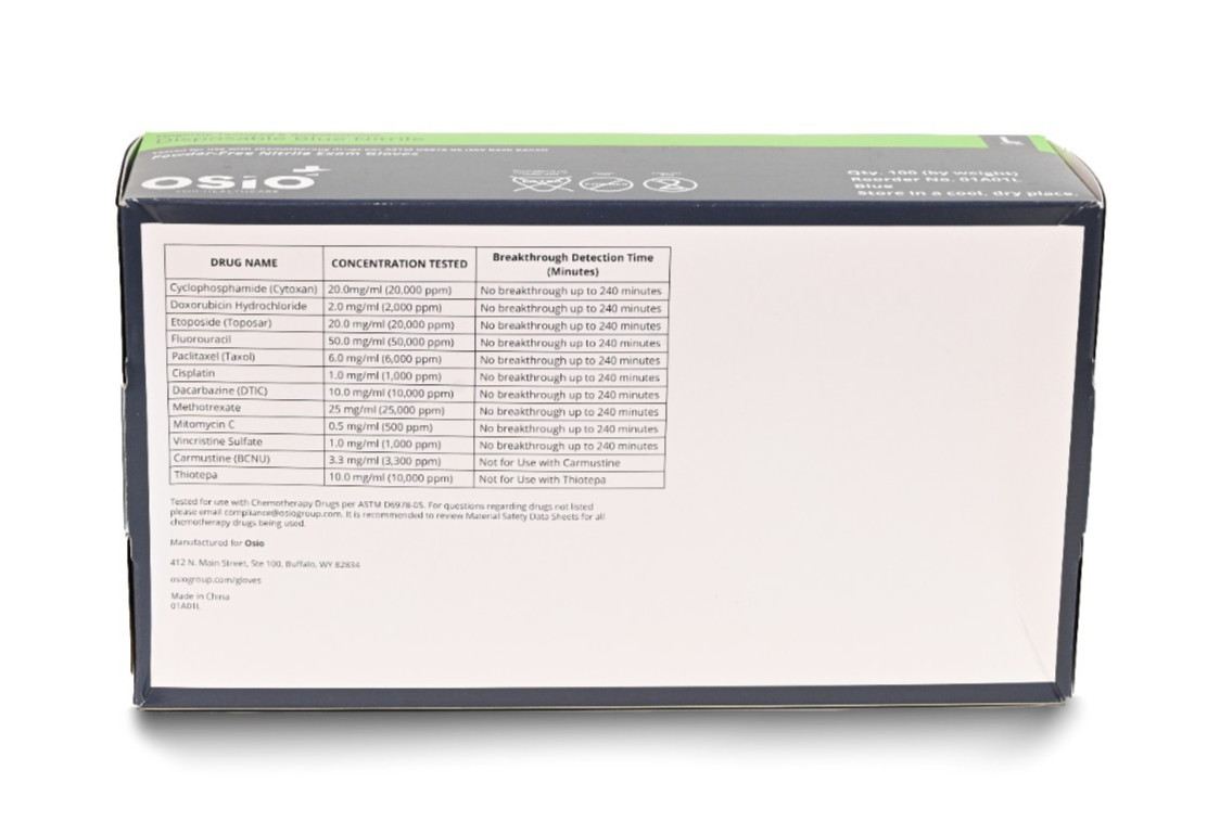 1000pc Medical Exam Nitrile Gloves 4.0 mil Chemo Rated, Powder & Latex Free