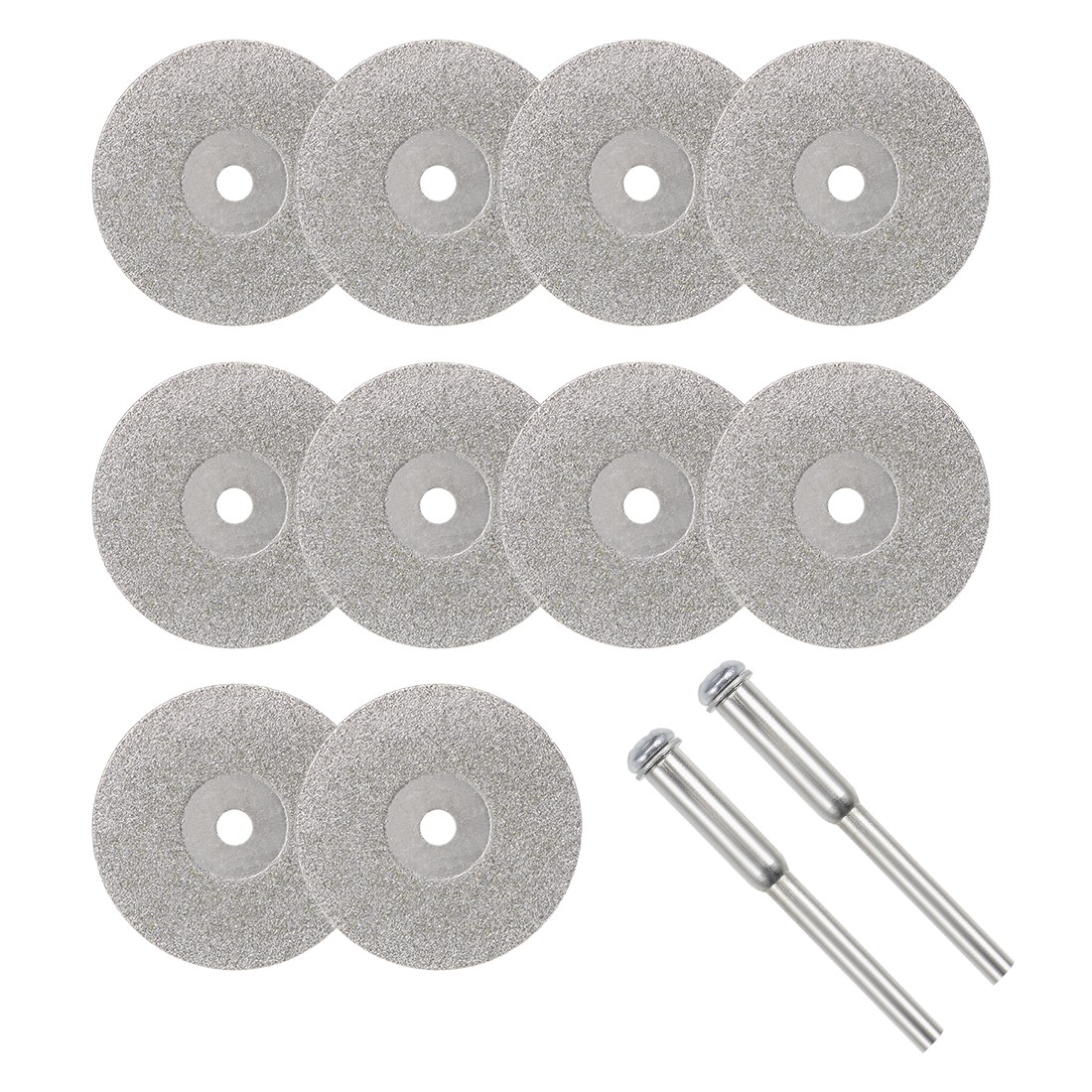 10Pcs 25mm Diamond Cutting Wheels Cut Off Wheel with 2Pcs Mandrels