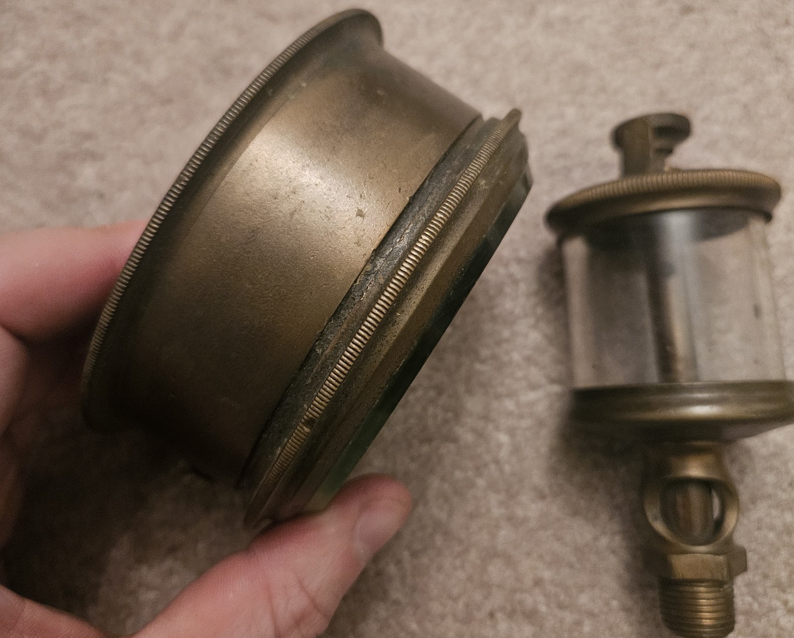 The Kelly And James Co Pittsburgh PA Steam Gauge Star Brass Mfg Antique Pressure