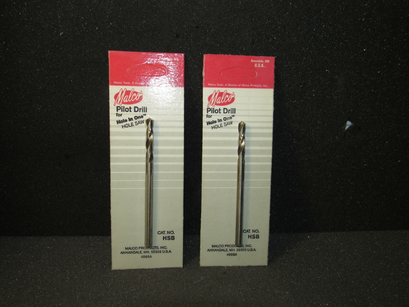 Malco HSB Pilot Drill Bit Hole Saw 1/4-Inch  Replacements "LOT OF 2"