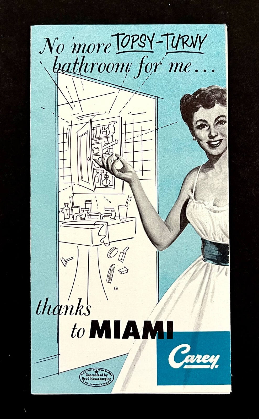 1954 Miami Carey Duette Bathroom Cabinets Vintage Advertisement Models Pamphlet
