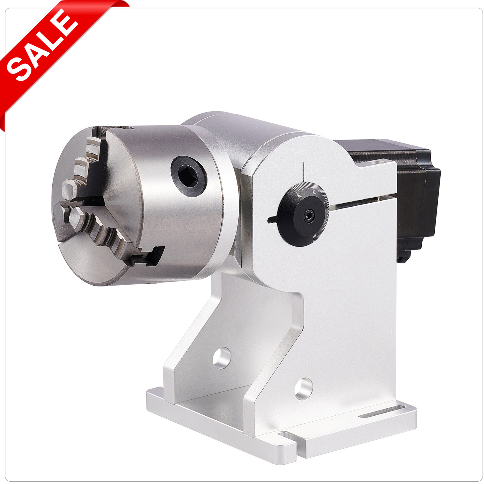 OMTech Rotary Axis 80mm 3 Jaw Rotary Attachment for Fiber Laser Engraver Marker