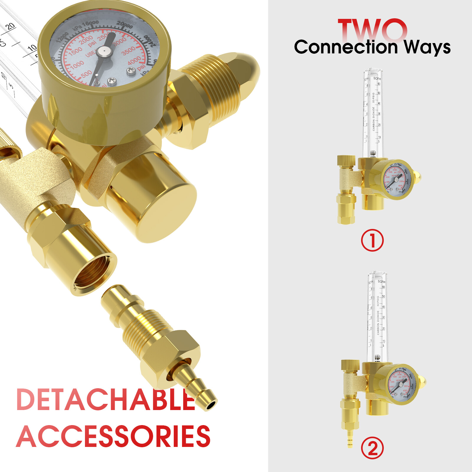 YesWelder Argon/CO2 FlowMeter Regulator for TIG/MIG Welding
