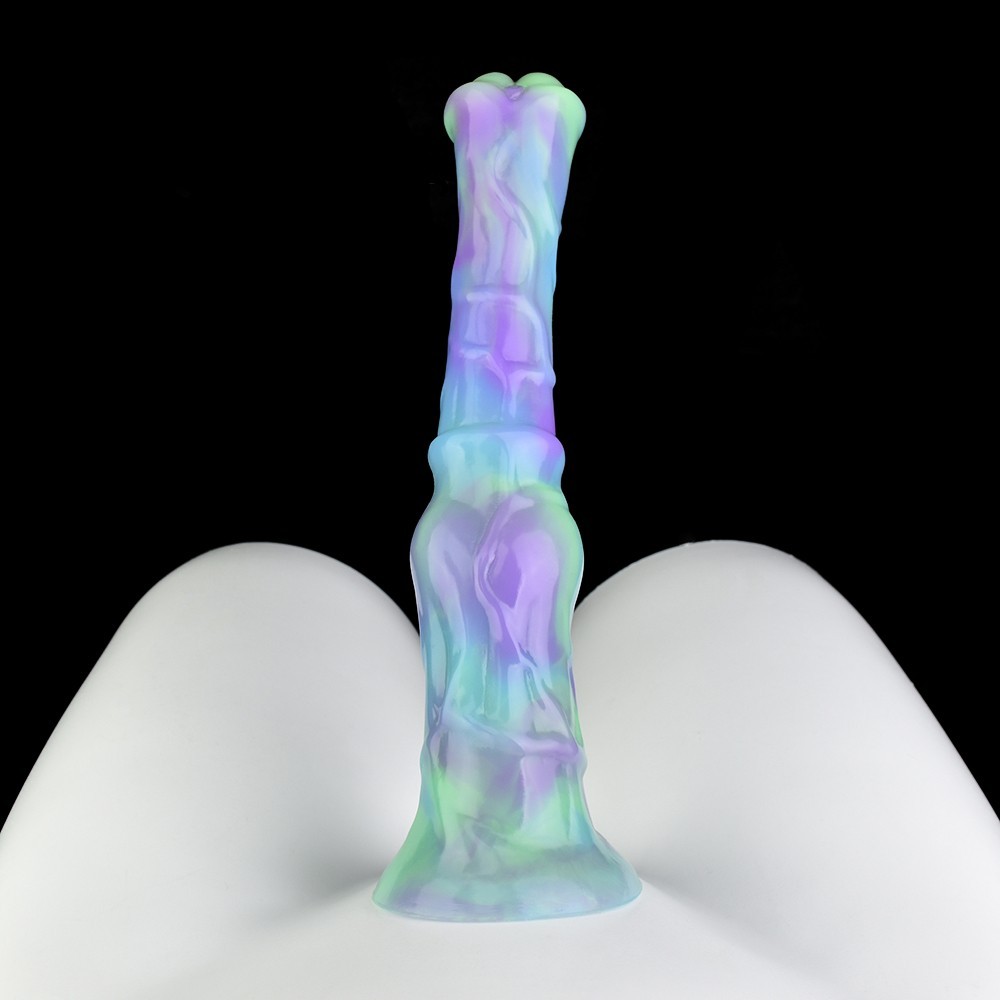 9.8" Slim Fantasy Monster Dildo Soft Silicone Suction Cup G-spot Long Anal Toy