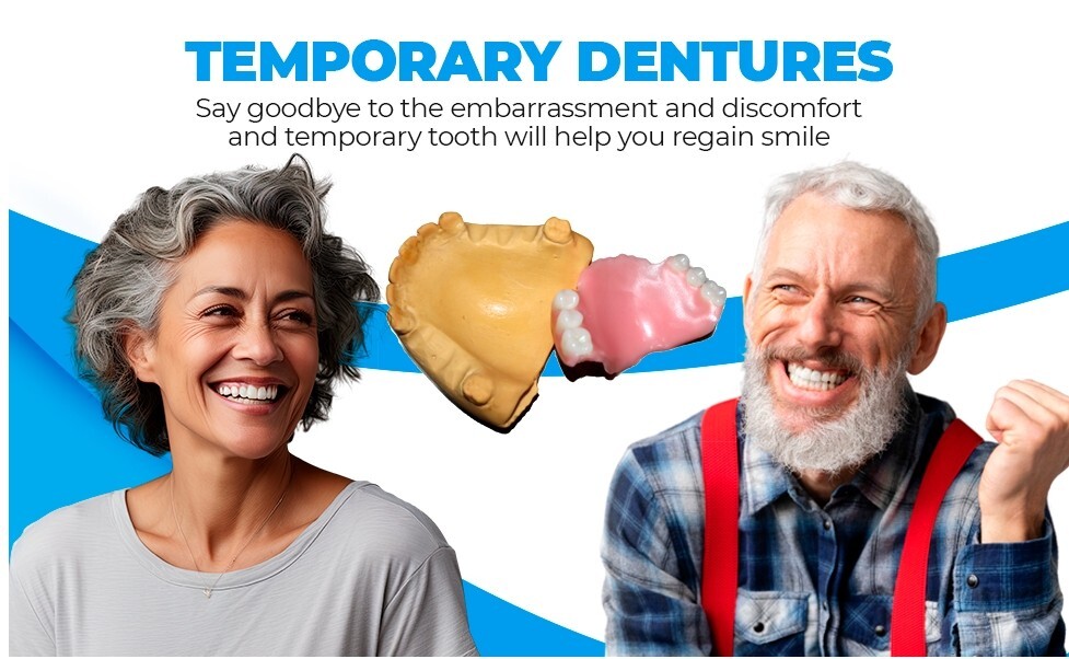 DIY Denture Kit full upper/ full lower False Dentures teeth Home Made Dentures