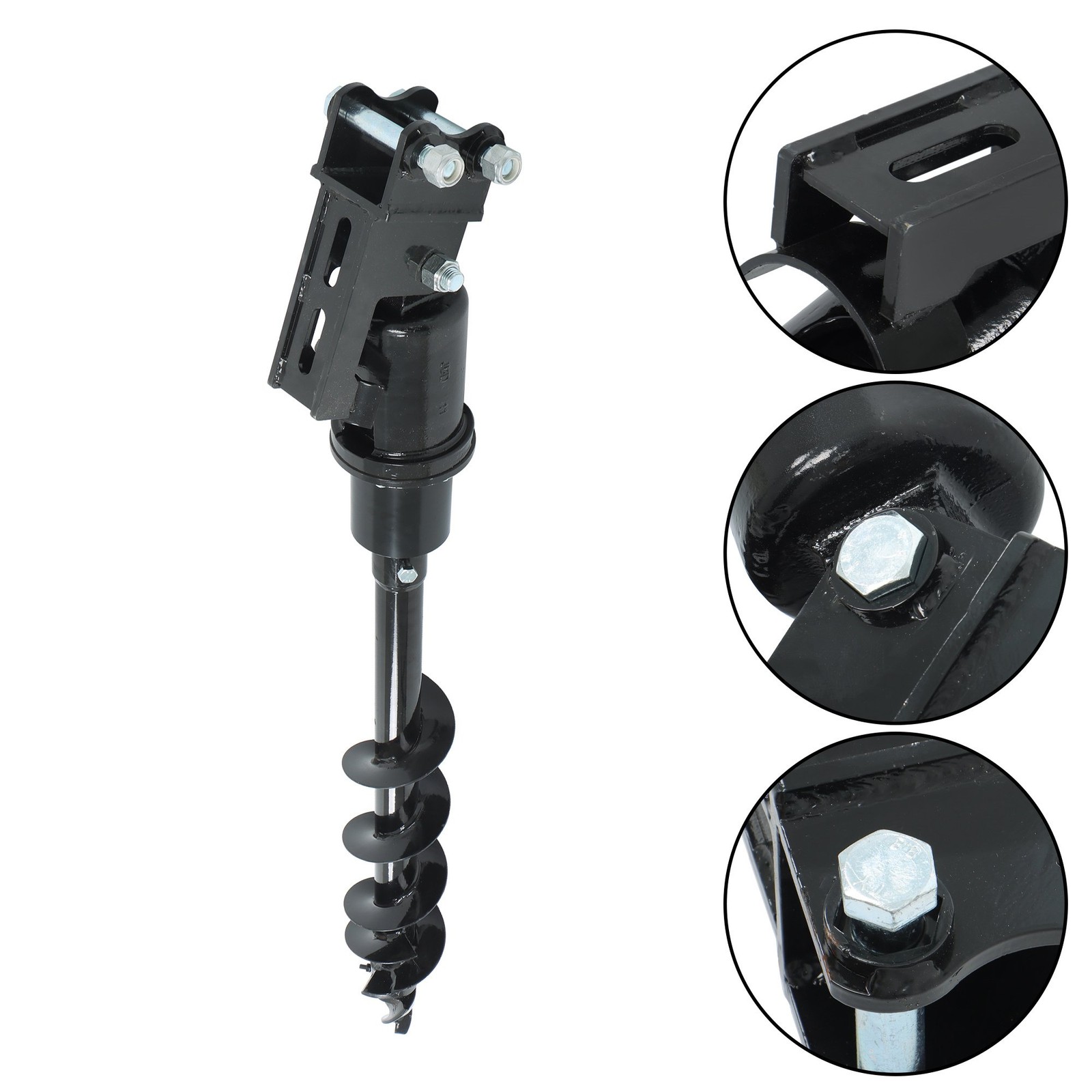 150mm 5.9in Auger Drill Attachment with Hoses for Mini Excavator