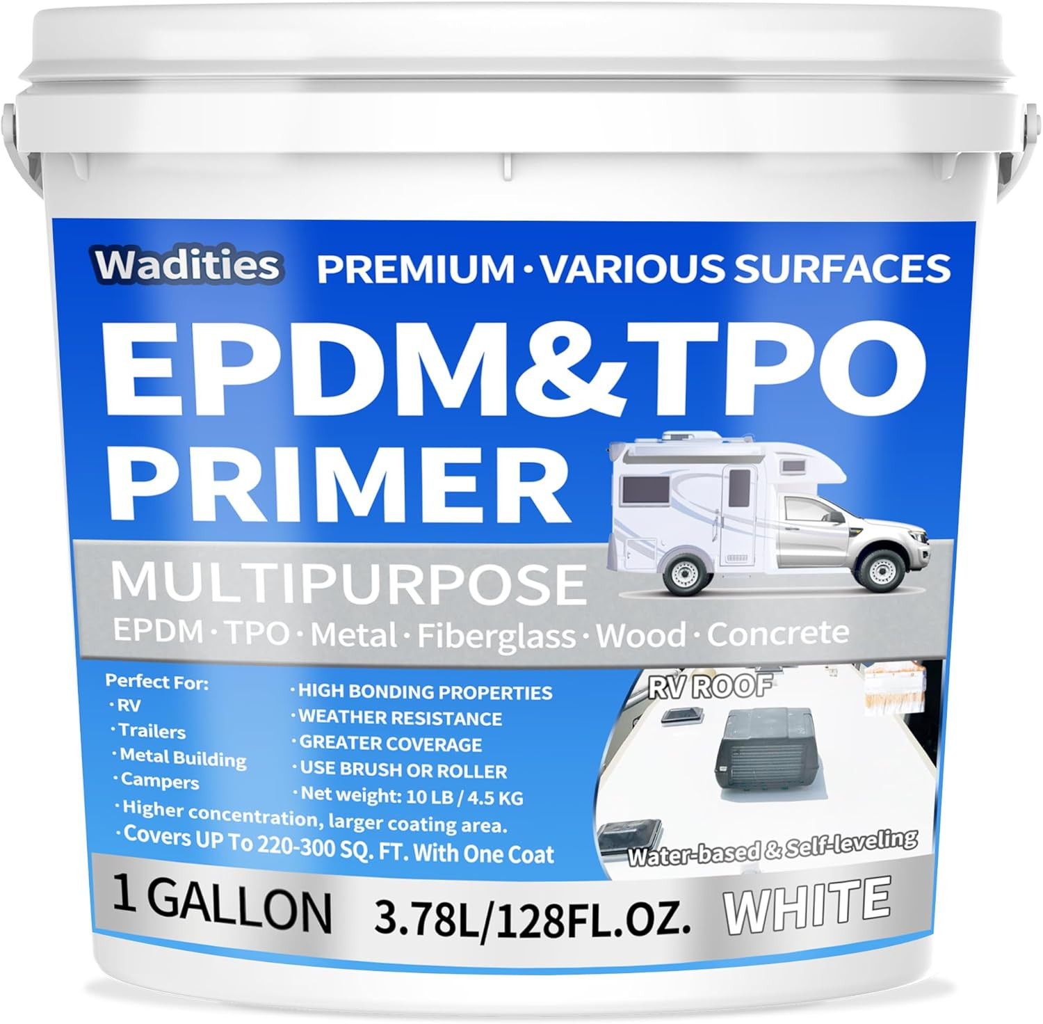 Premium EPDM & TPO Primer for RV Roofs - 1 Gallon, High Performance