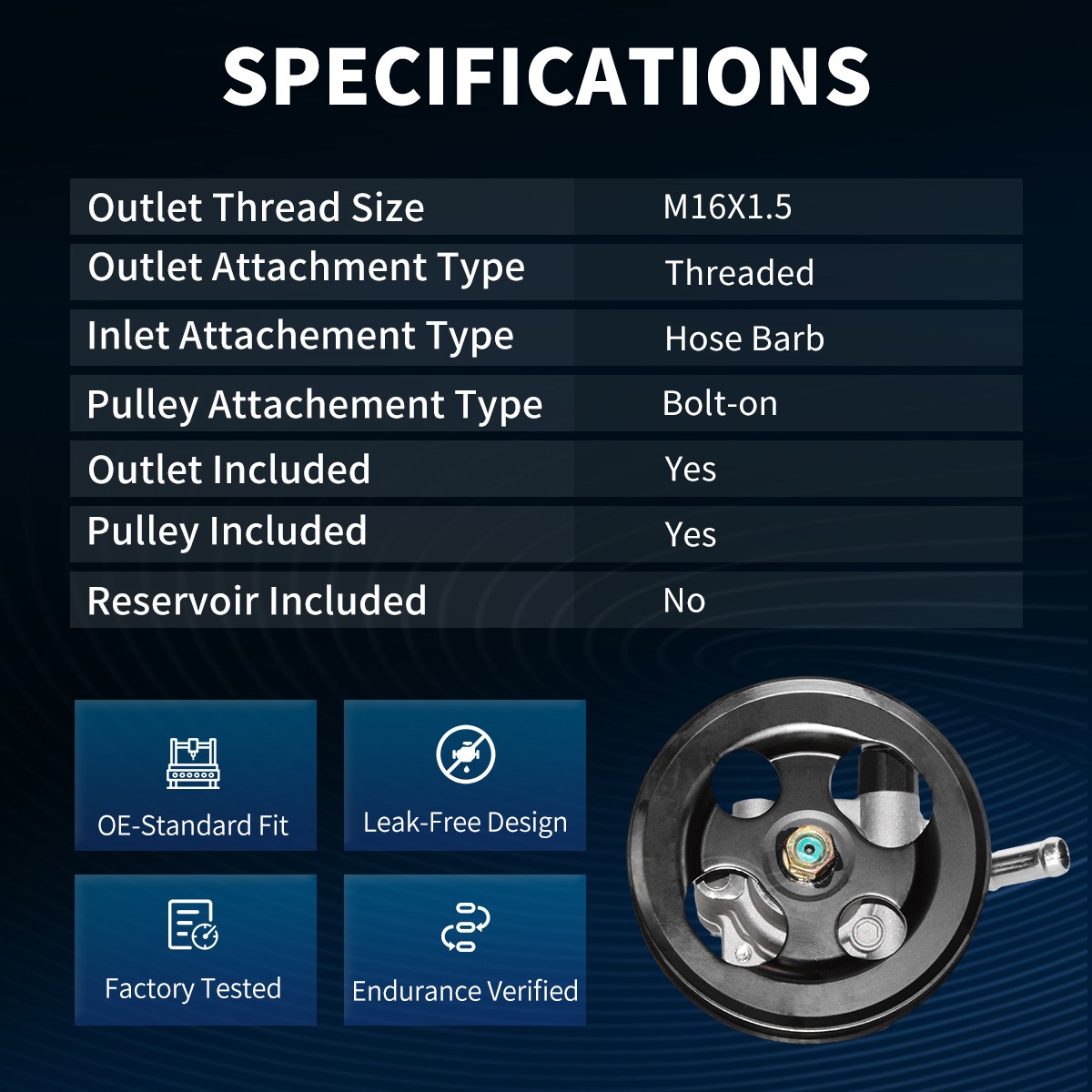 Power Steering Pump with Pulley for Nissan Pathfinder Armada Titan INFINITI QX56