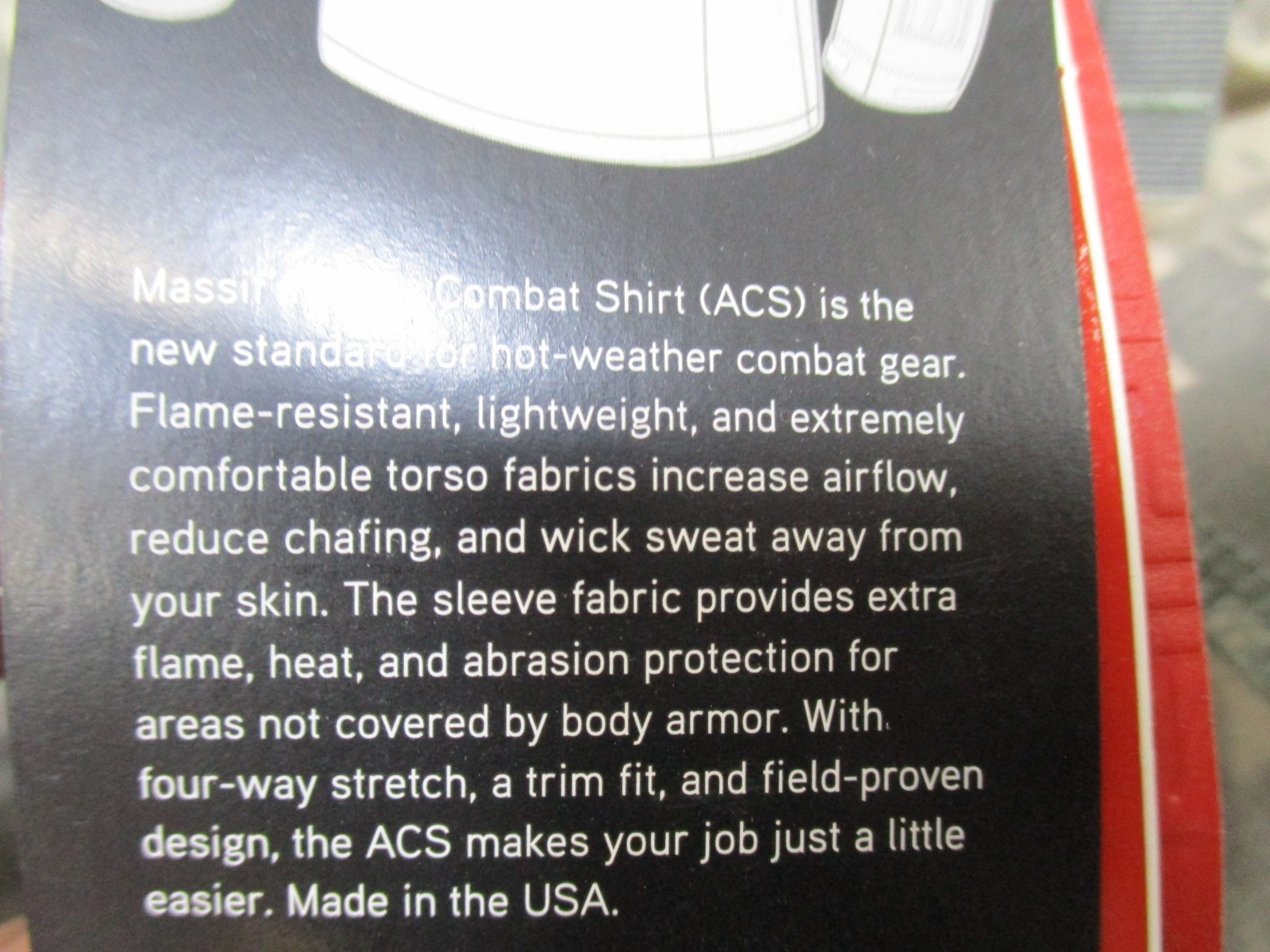 Massif Army Combat Shirt Medium ACU Digital FR US Army Issue