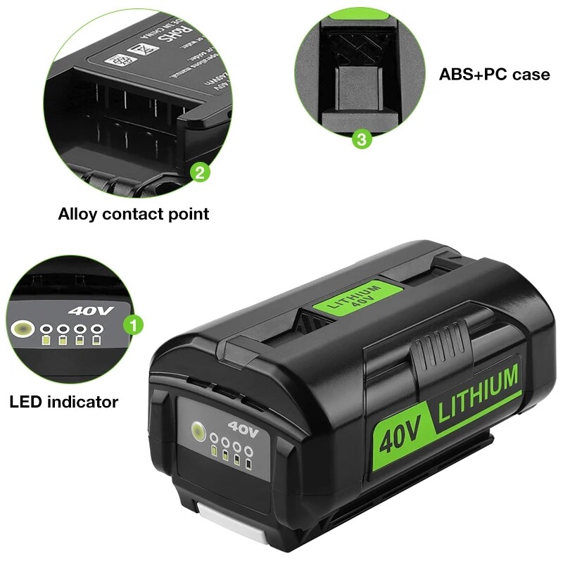 40V 6.0Ah Battery for Ryobi 40 Volt Lithium OP4050 OP40602 OP40261 OP4060 OP4030