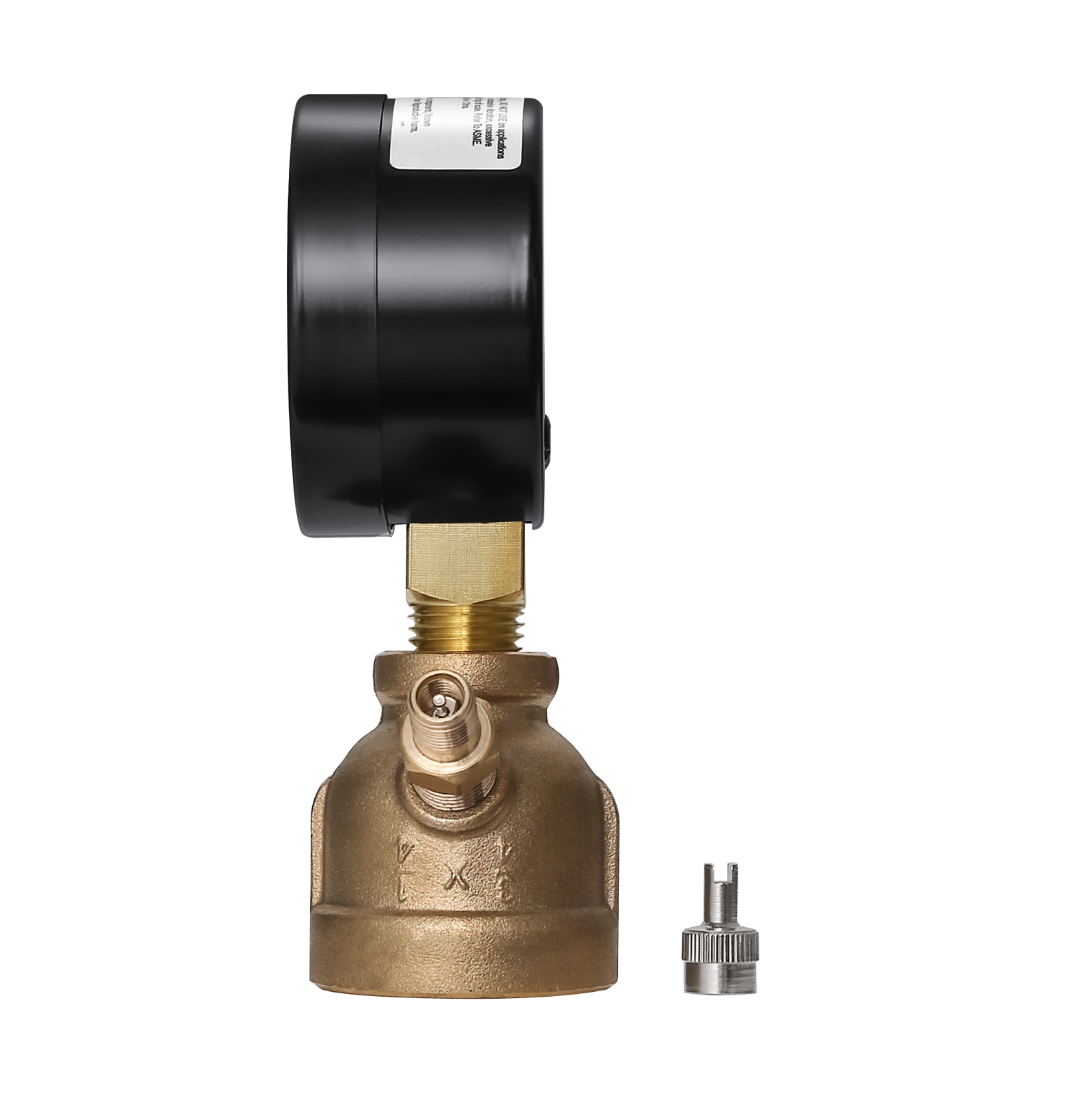 Gas Test Pressure Gauge 30 Pound, 30 PSI/200 kPa 3/4” FNPT Brass Bell Shape Body