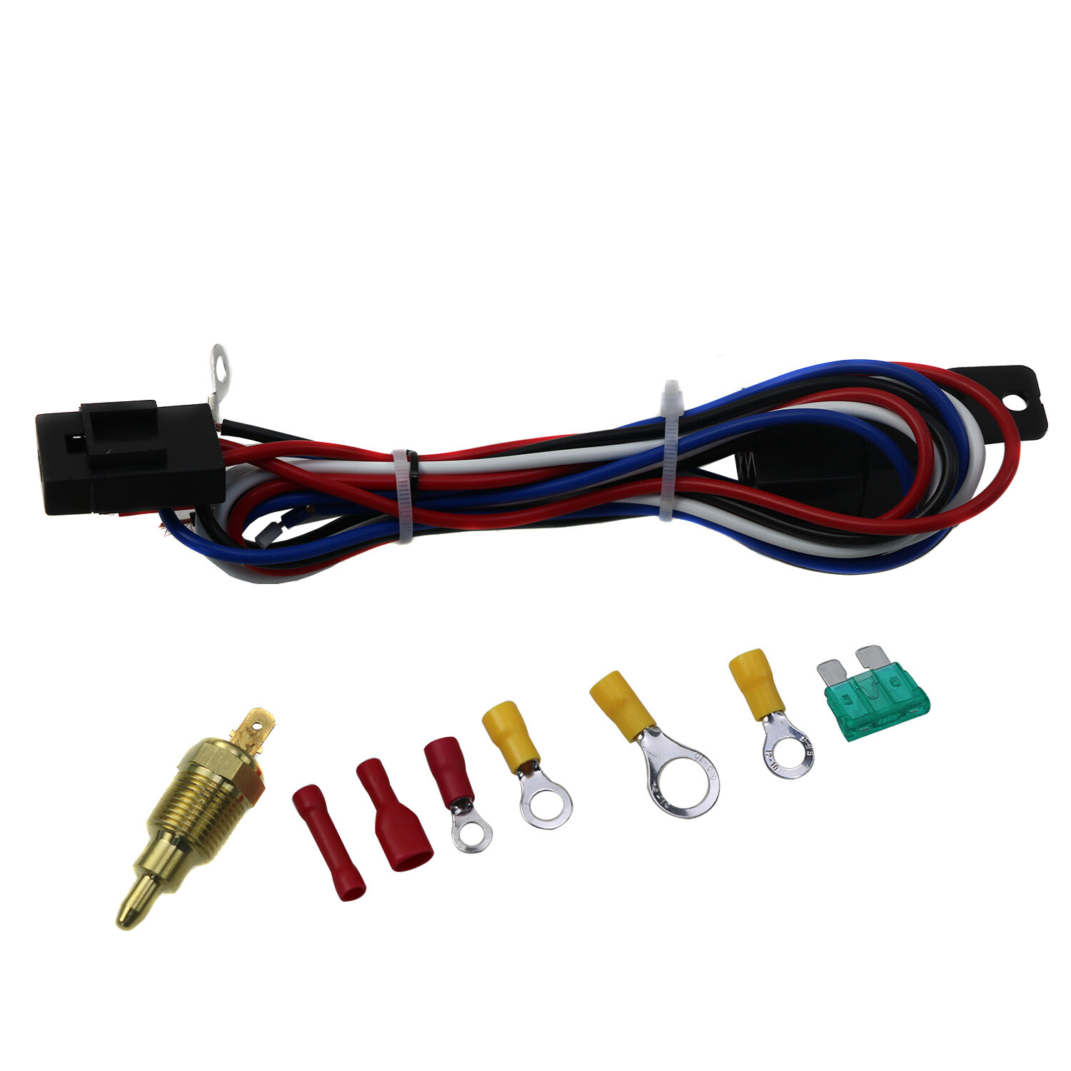 3/8" 175~185 Electric Engine Thermostat Fan Temperature Switch Sensor Relay Kit