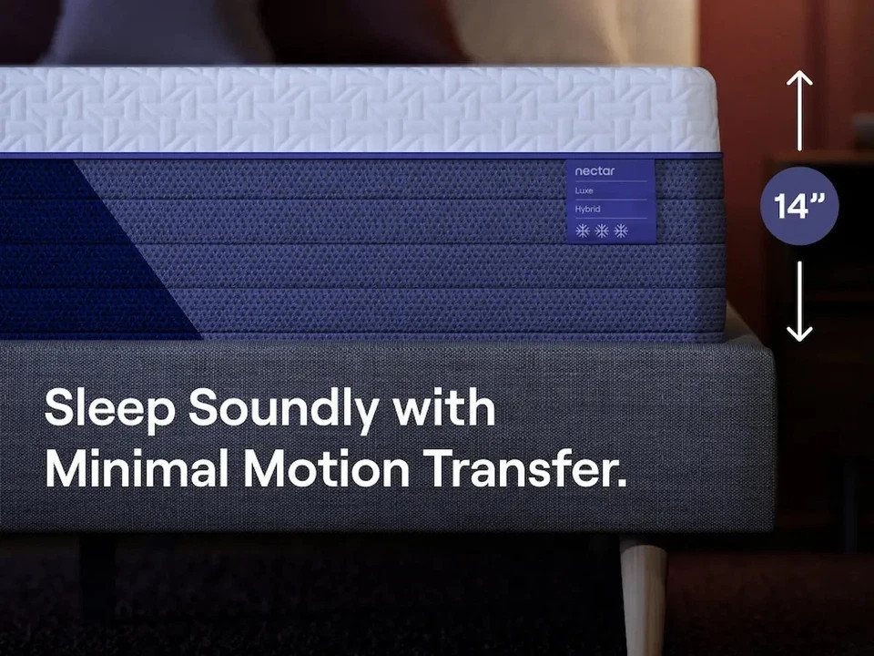 Brand New Sealed Nectar Luxe 14” Mattress Multiple Sizes Available In Hand