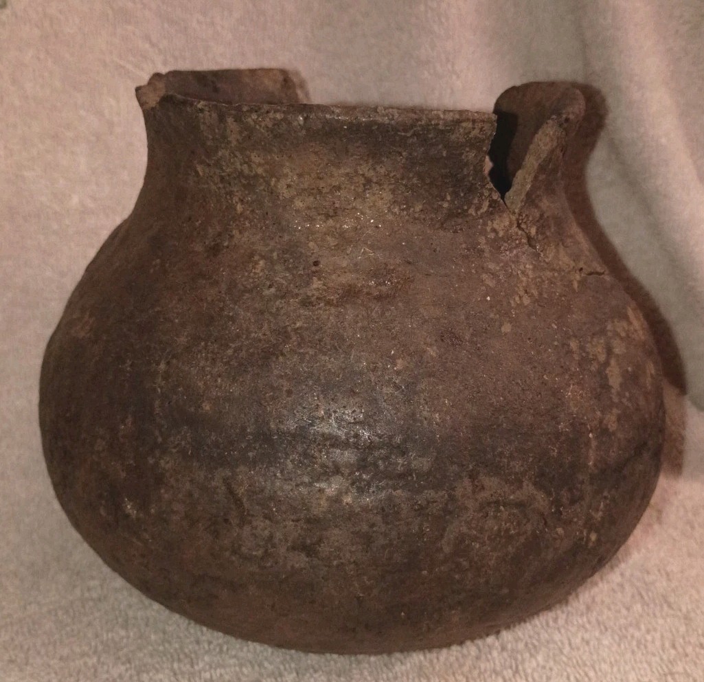 Great Antique Ancestral Pueblo Corrugated Jar Pottery Bowl