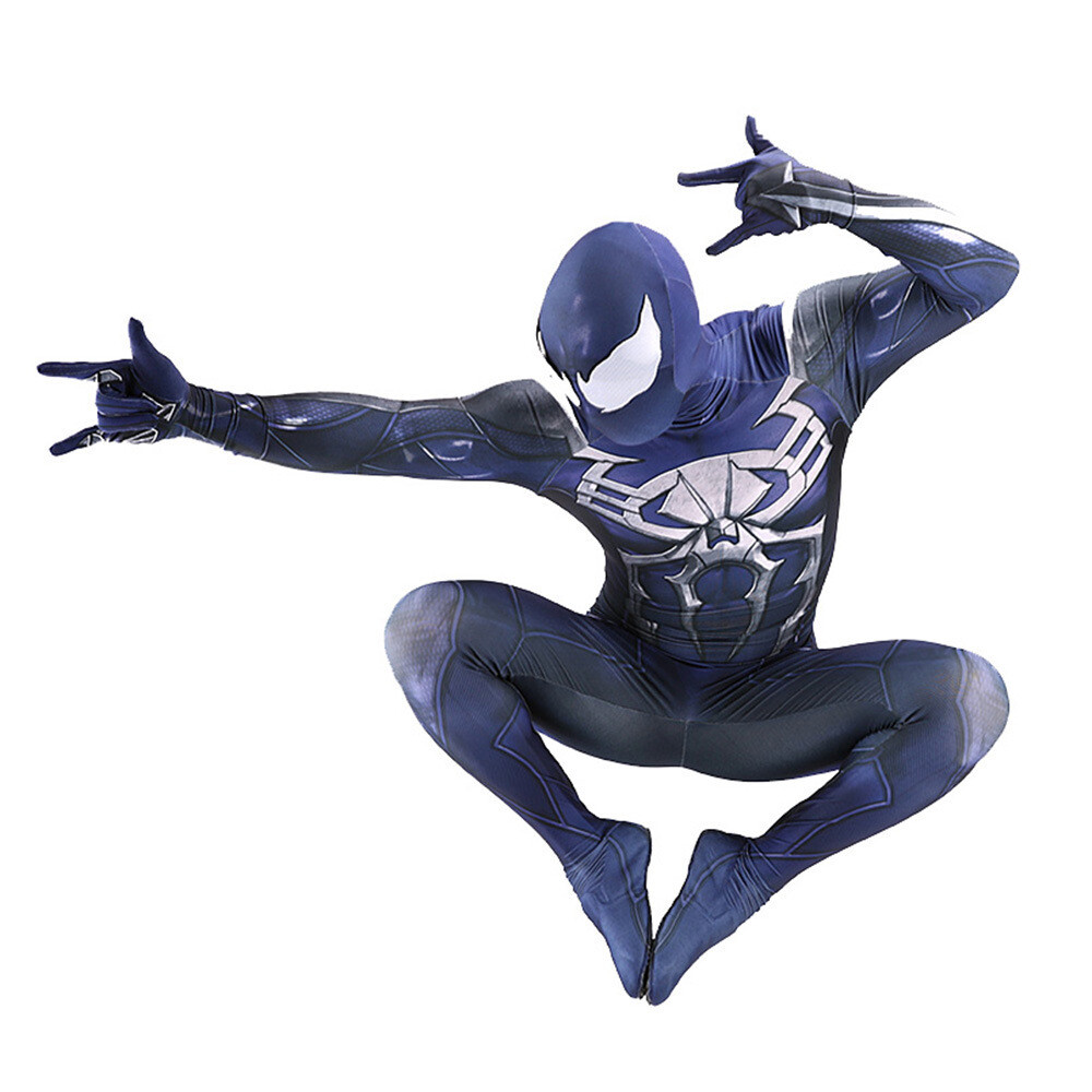 PS4 2099 Spider-Man Venom Jumpsuit Spiderman Costume Cosplay Halloween Adult Kid