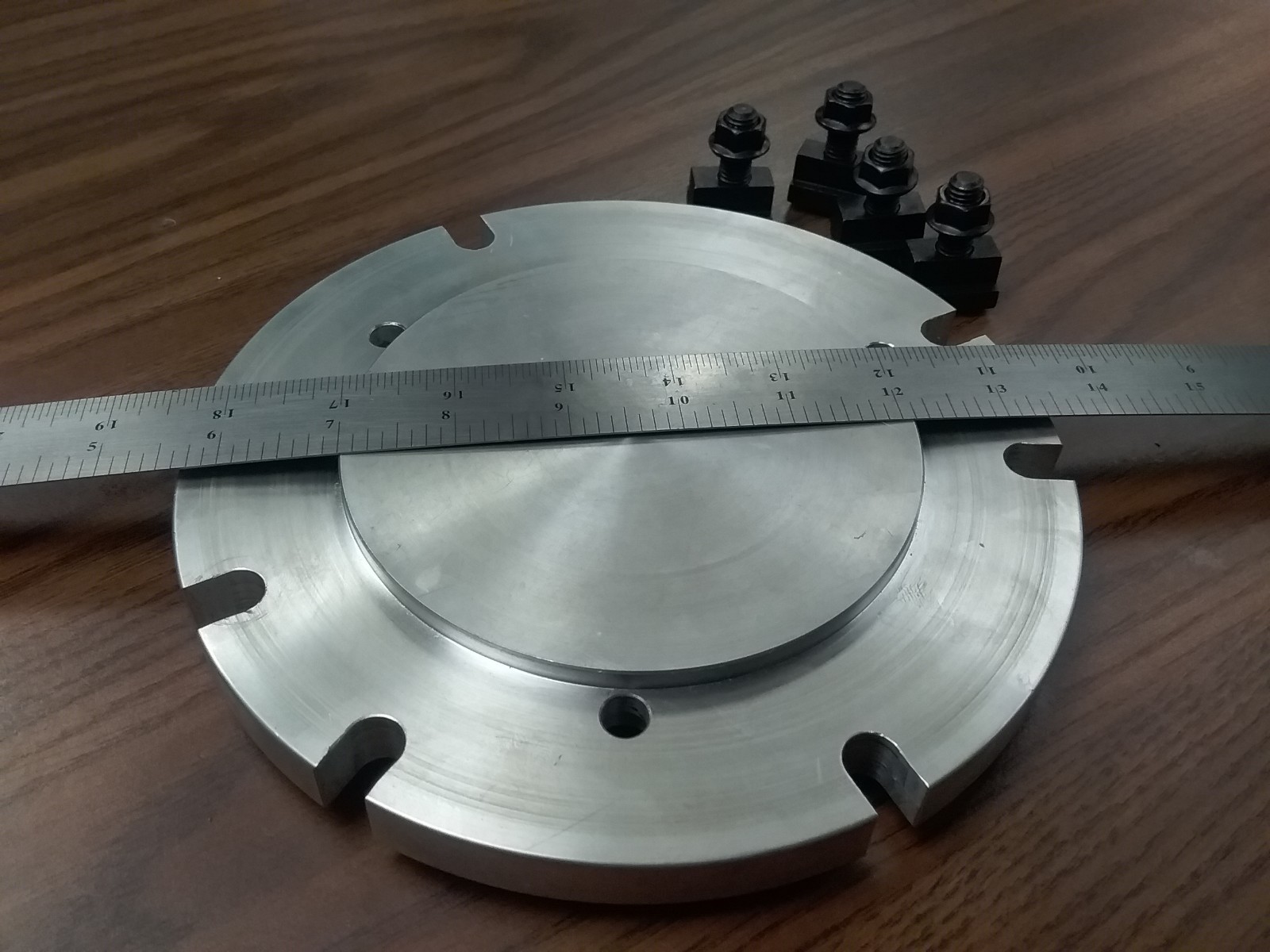 8" base adapter plate mount chucks on rotary table or milling machine #IN-ADP-8