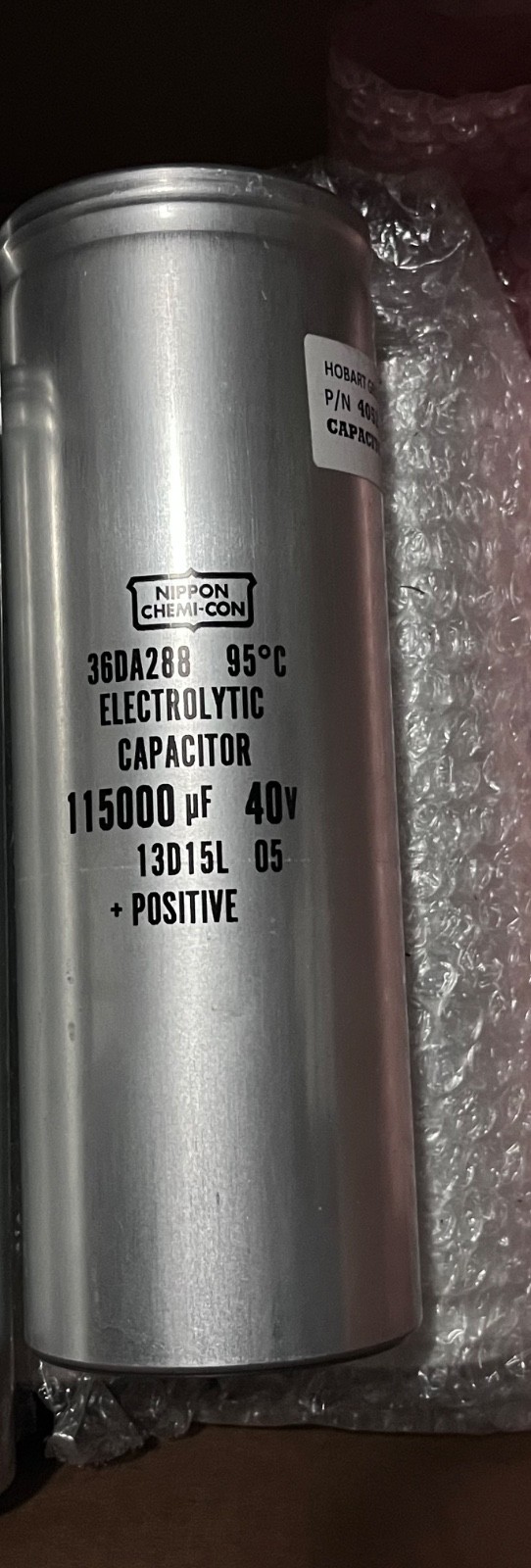 Hobart Capacitor 405278-007 Nippon Chemi-Con 36DA288 Electrolytic Capacitor