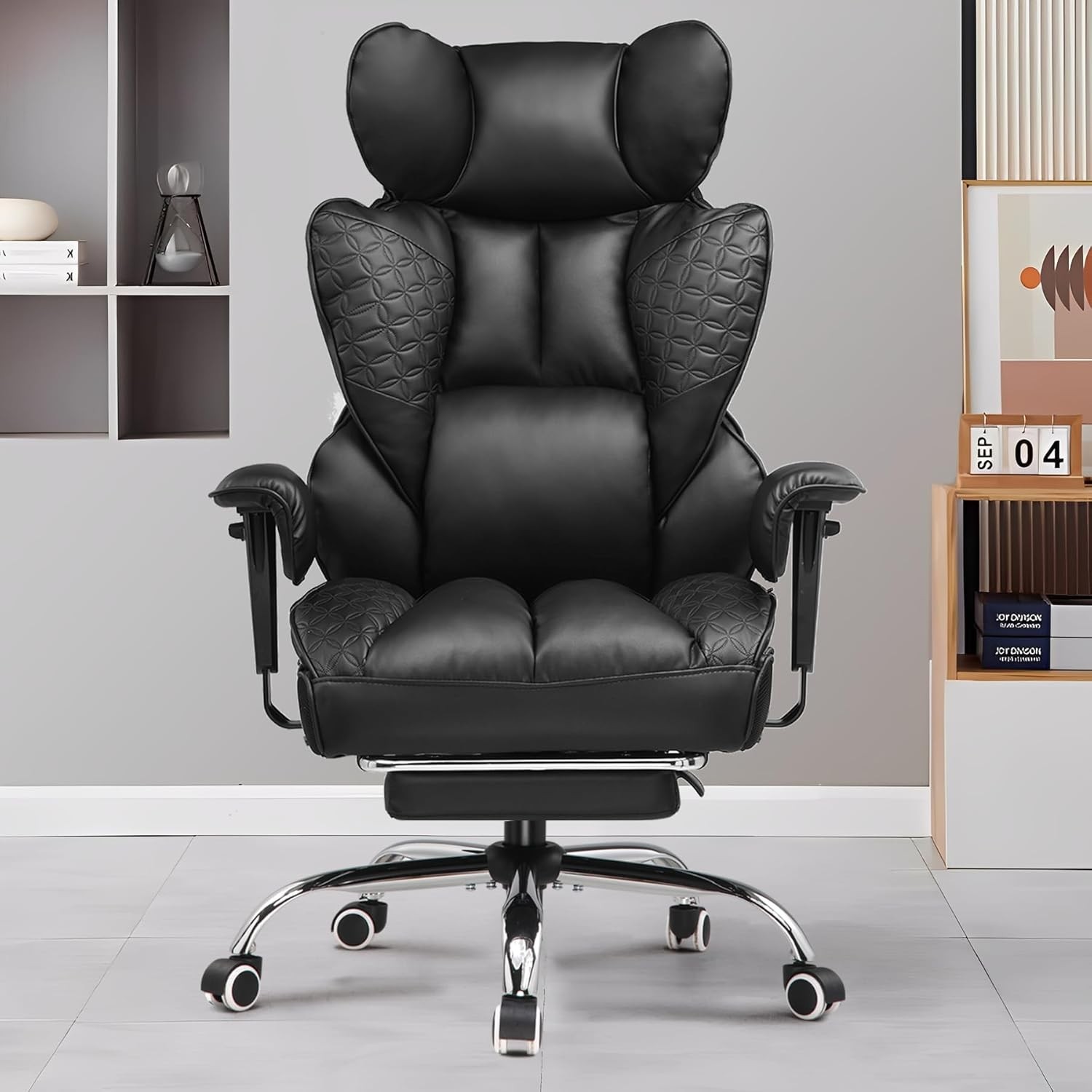 GTRACING Big and Tall Gaming Chair 400lbs Heavy Duty Office Chair with Footrest,