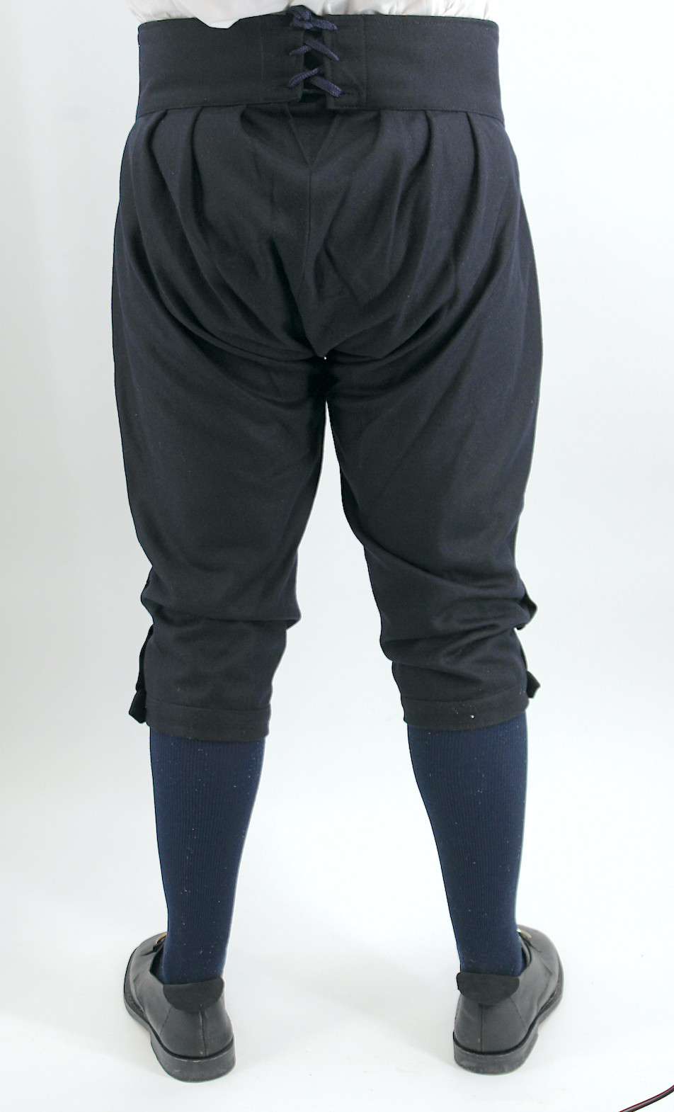 Dark Blue Wool Colonial Period Knee Breeches Size 40 / XL