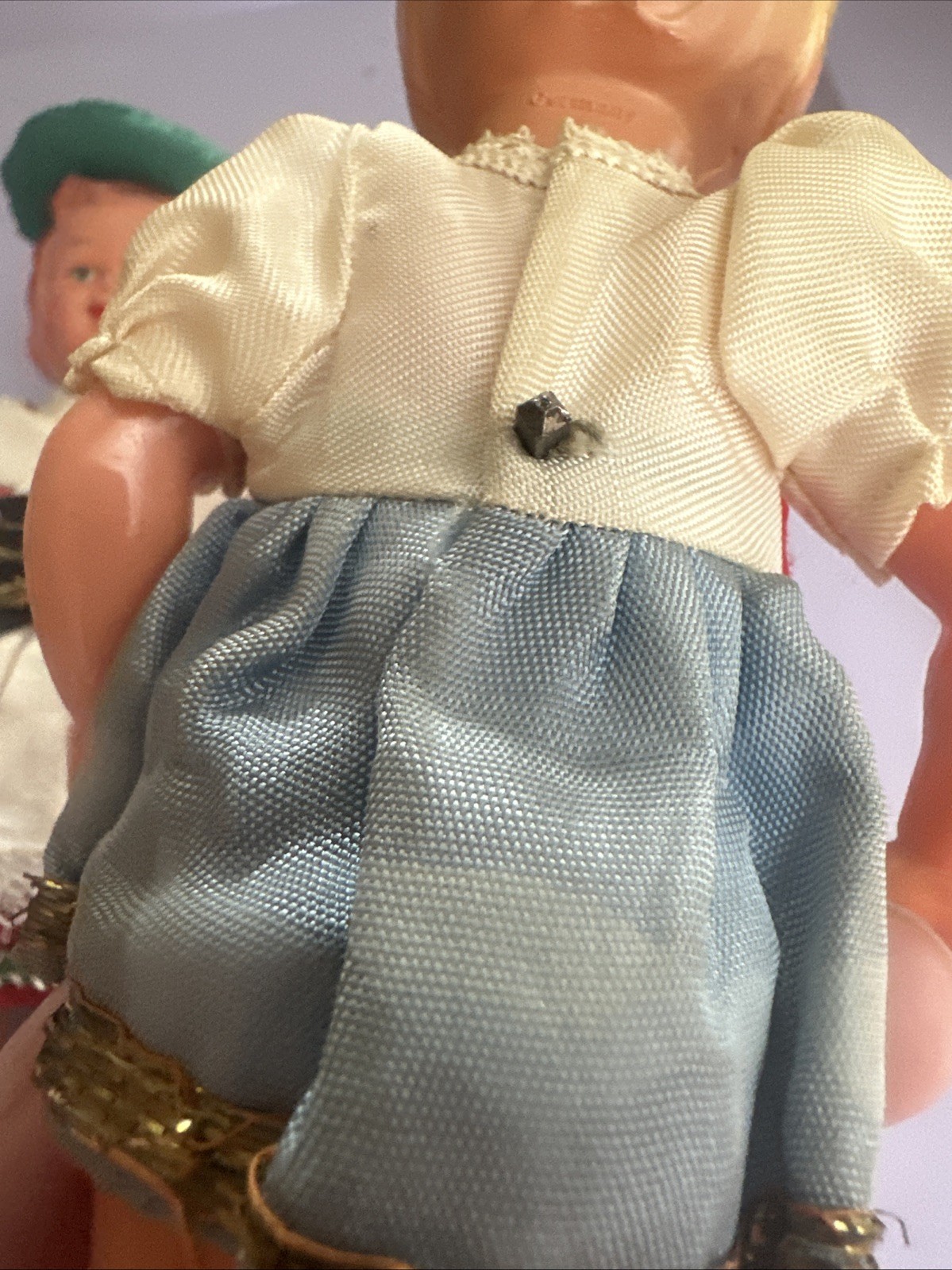 VINTAGE Germany Wind Up Dancing Dolls Celluloid One Without key Lot Of 2