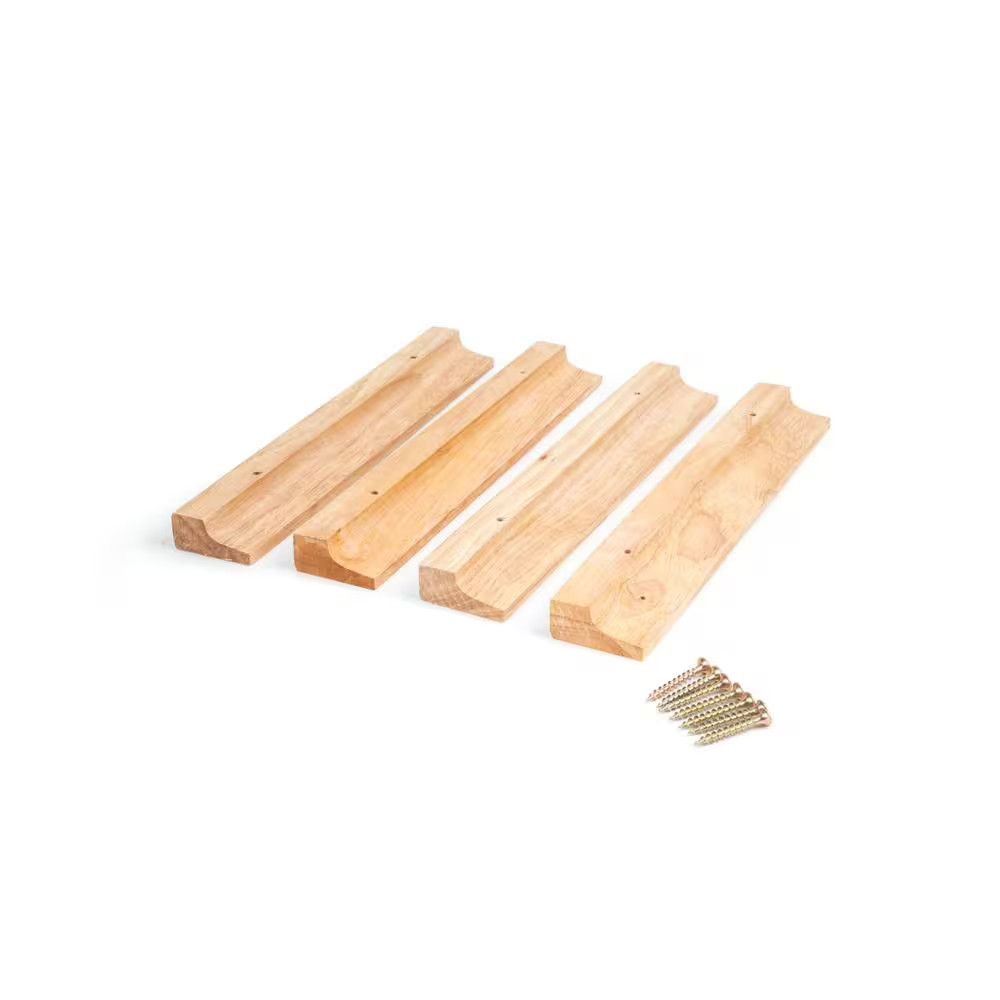 Brown Mounted Under-Cabinet Wooden Wine Glass Holder Rack