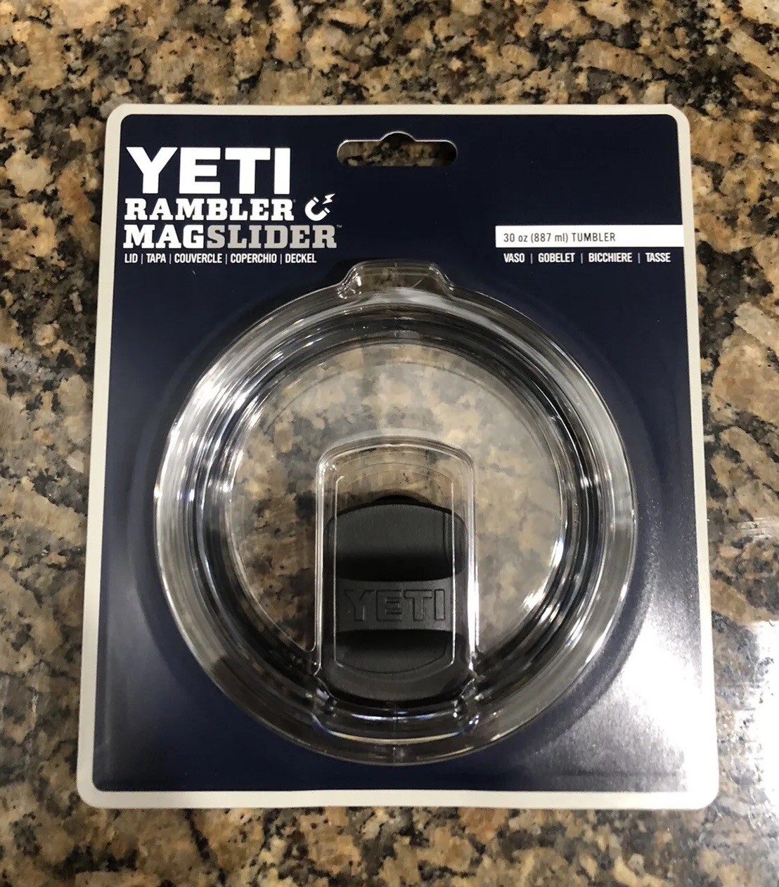 YETI Rambler Lid w/Magslider Clear For 30oz Tumbler, 14oz Mug, 26oz Cup (New)