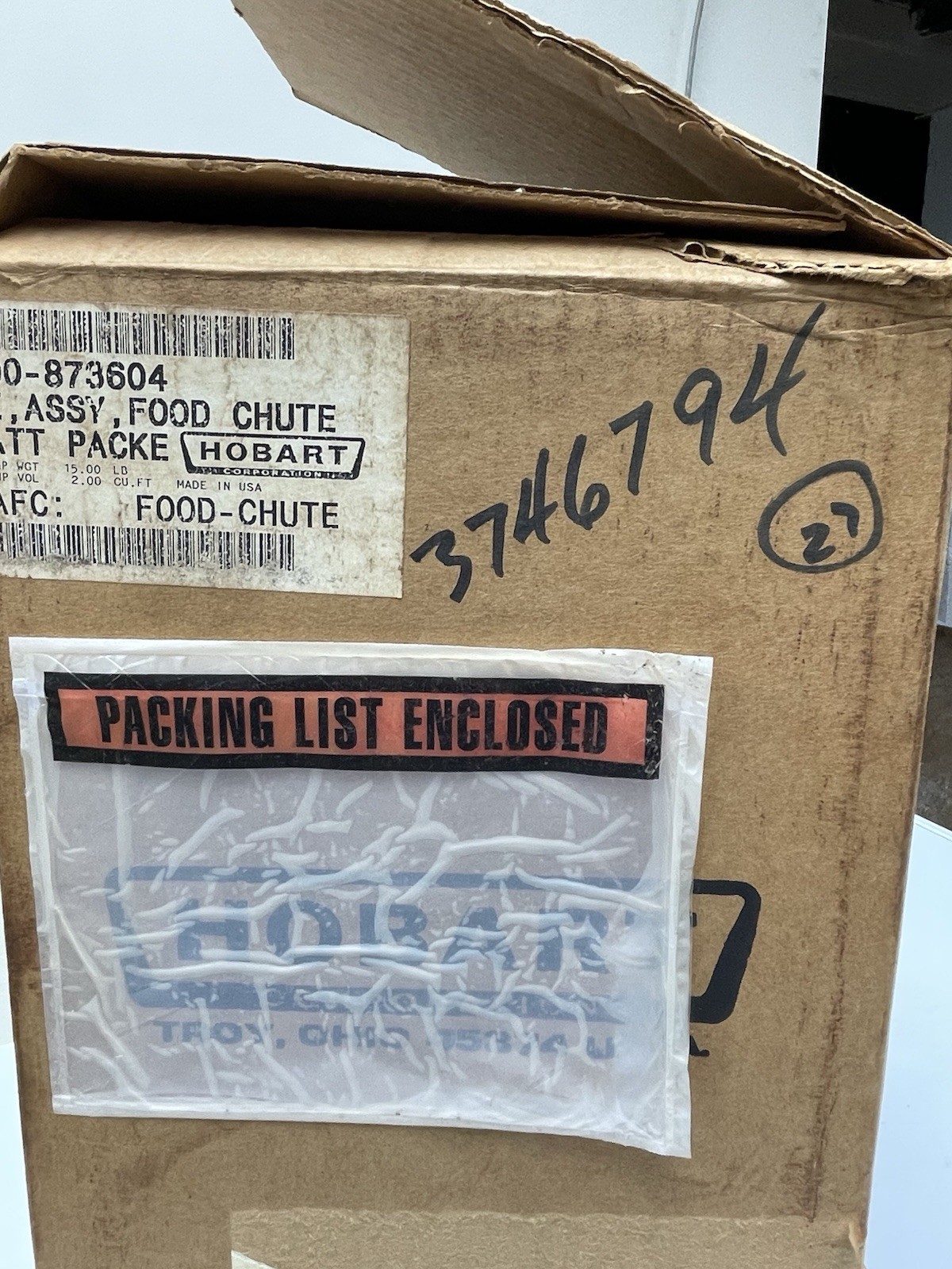 Hobart Slicer Food Chute 00-873604