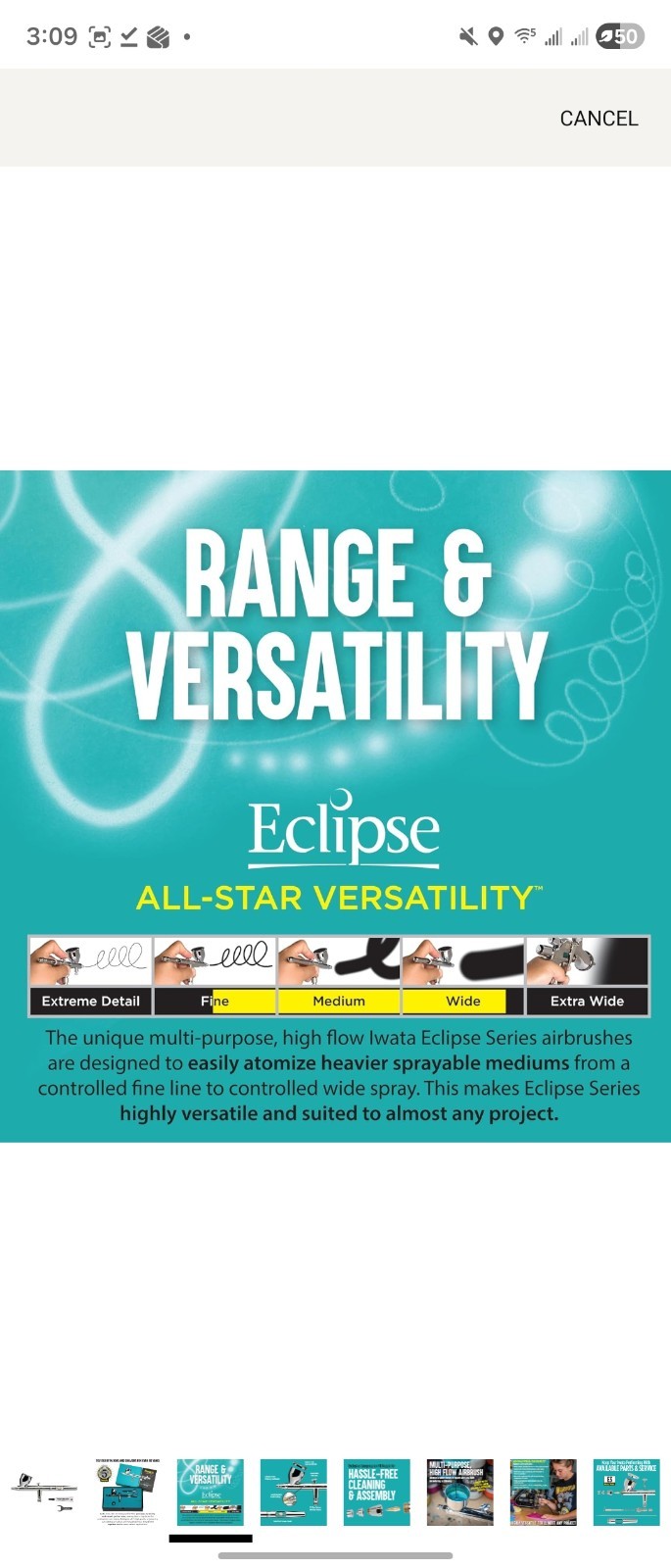 Iwata Eclipse Hp-CS Gravity Feed Airbrush