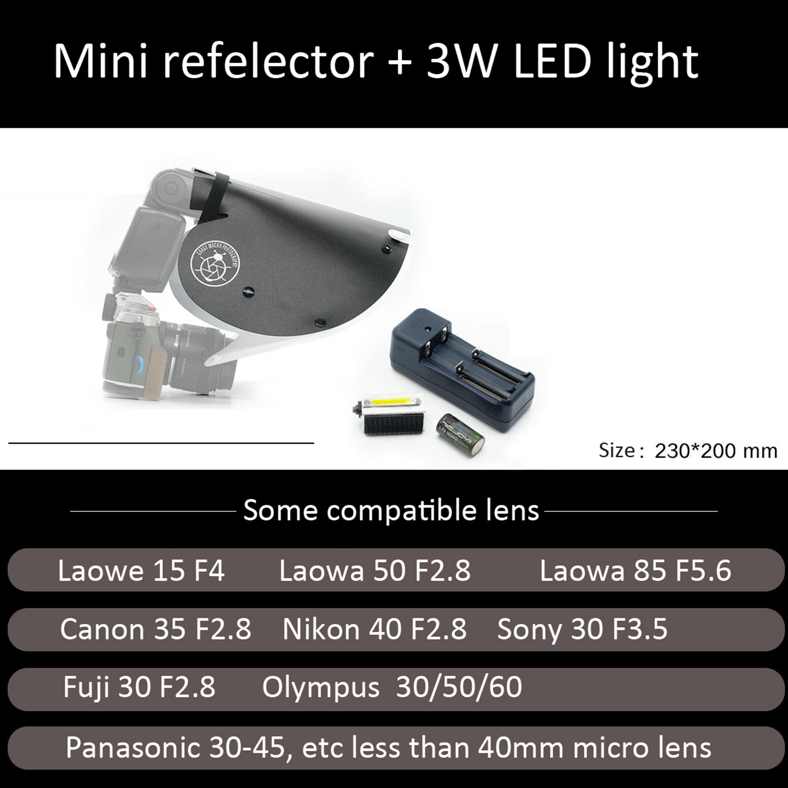 Macro Diffuser Reflector Soft Light Cover For Canon 100 Sony 90 Nikon 105 Lens