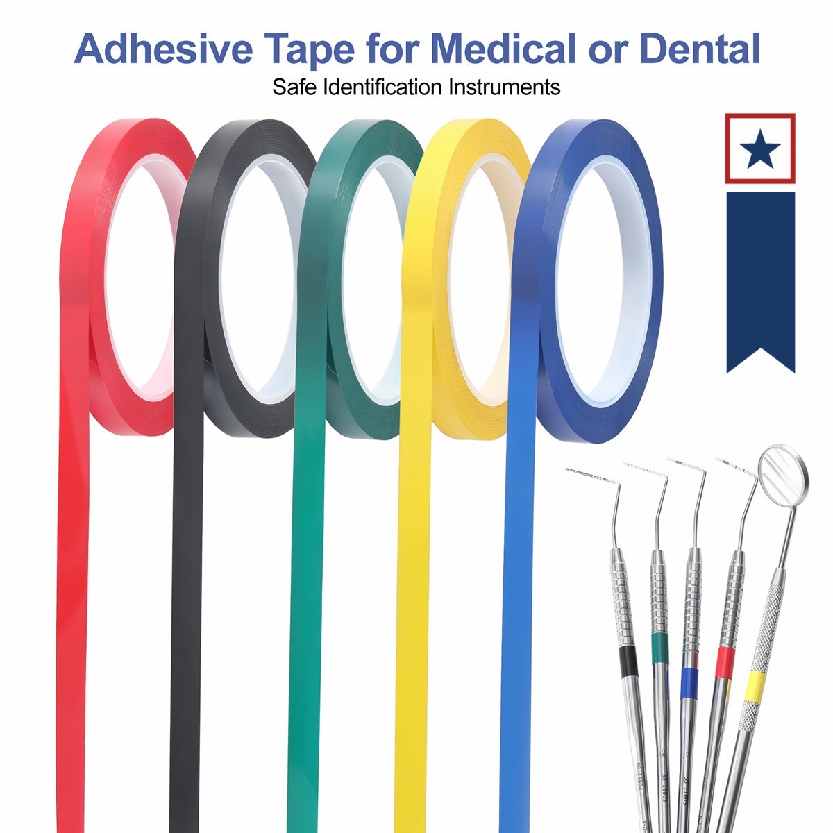 Surgical Instruments Identification Marking Tape 0.39"x216ft