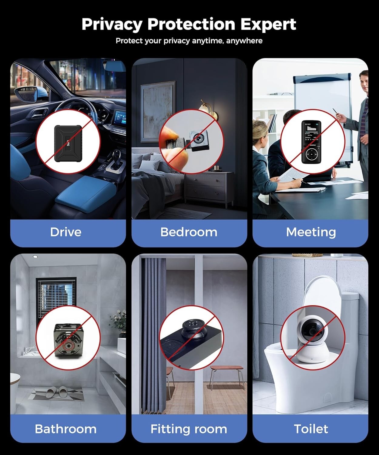 Hidden Camera Detector, Camera Detector, Anti Spy, GPS Tracker Detector, Portabl