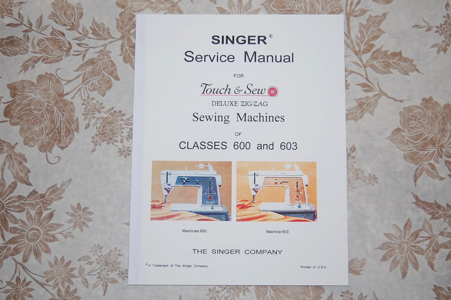 Professional Full Edition Service Manual for Singer 600 and 603 Sewing Machines.