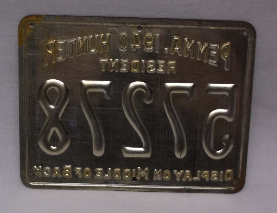 1940 Pennsylvania Resident Metal Hunters License 57278