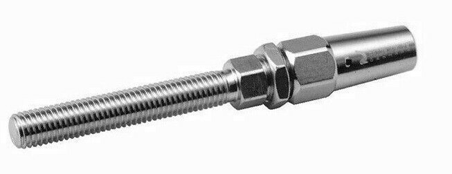 1/8" Cable Swageless Threaded Stud End Fitting Terminal Stair Deck Cable Railing