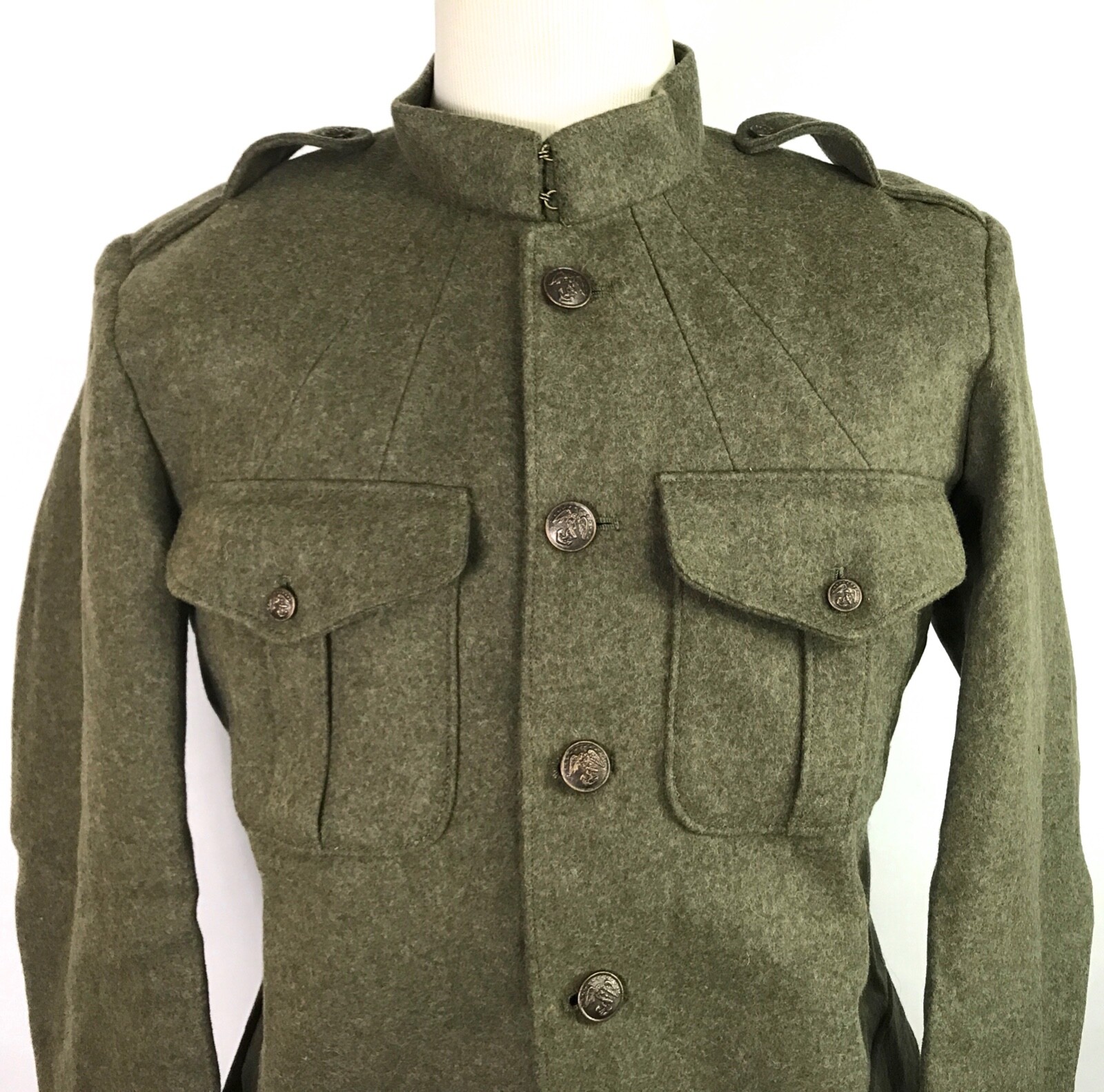 WWI US USMC MARINE P1917 WOOL COMBAT FIELD TUNIC- SIZE 3XLARGE 52R