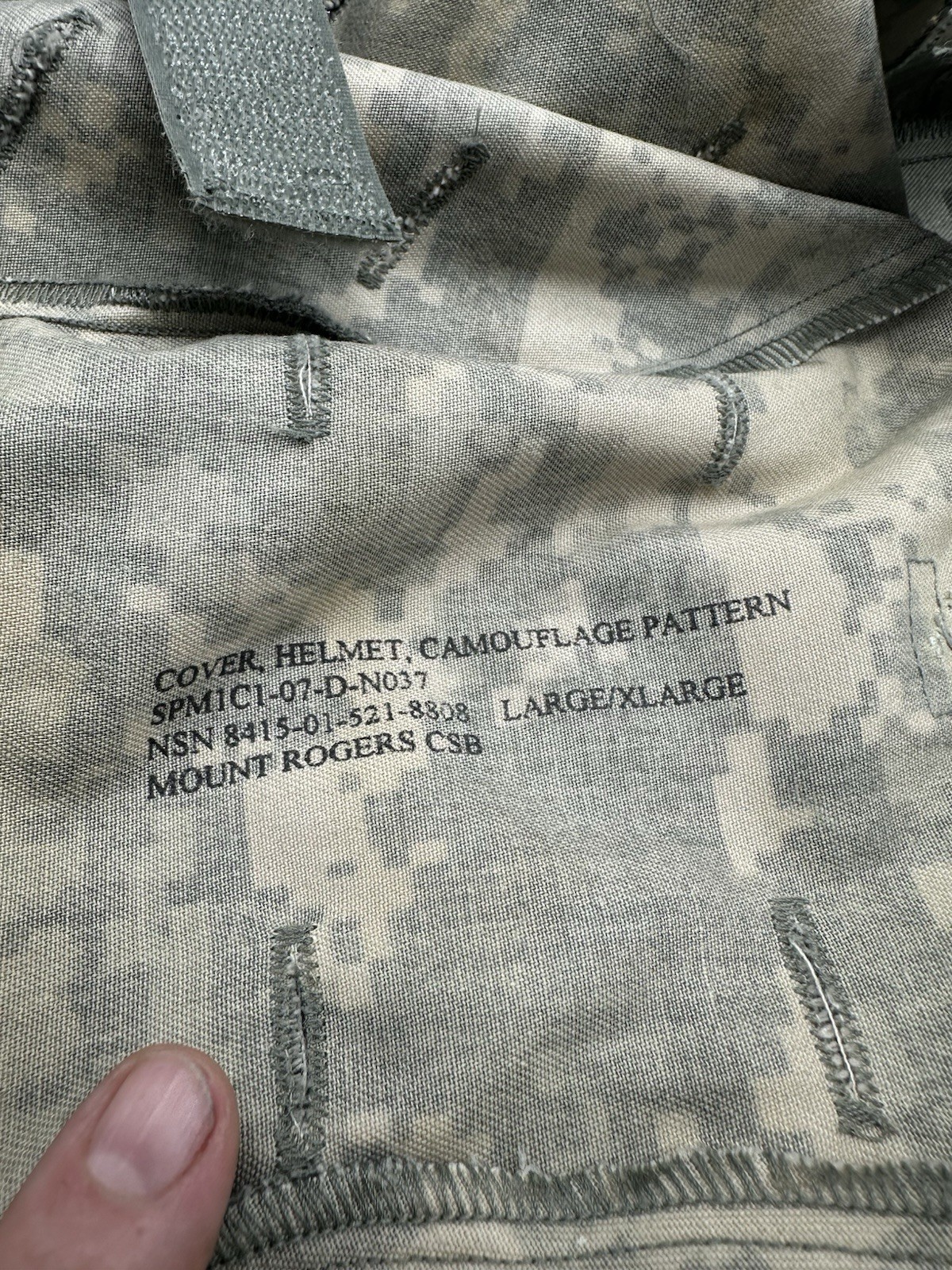 Large / XLarge Used Army ACH ACU UCP Digital Camo Combat Helmet Cover