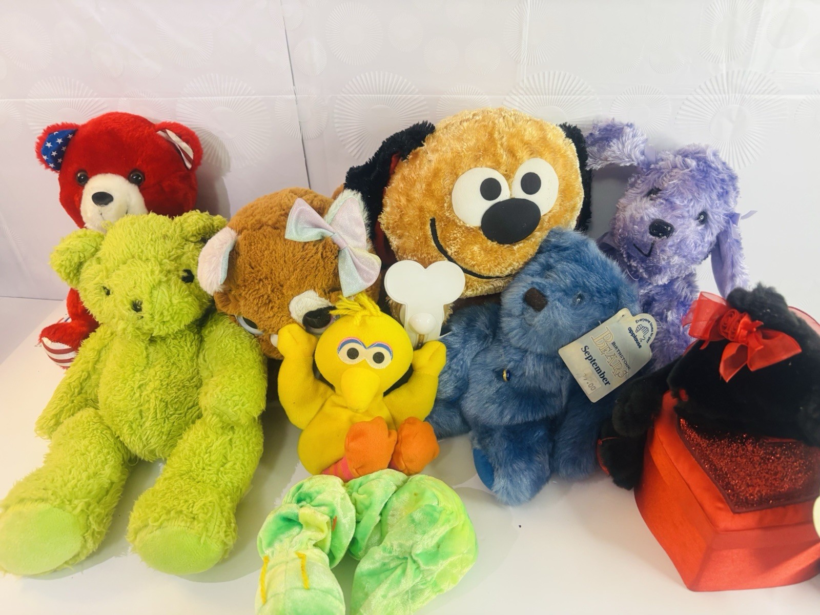 Boyds Bears Sesame Street Plush Toys Mixed Lot Teddy Bears Dog Bird 2000