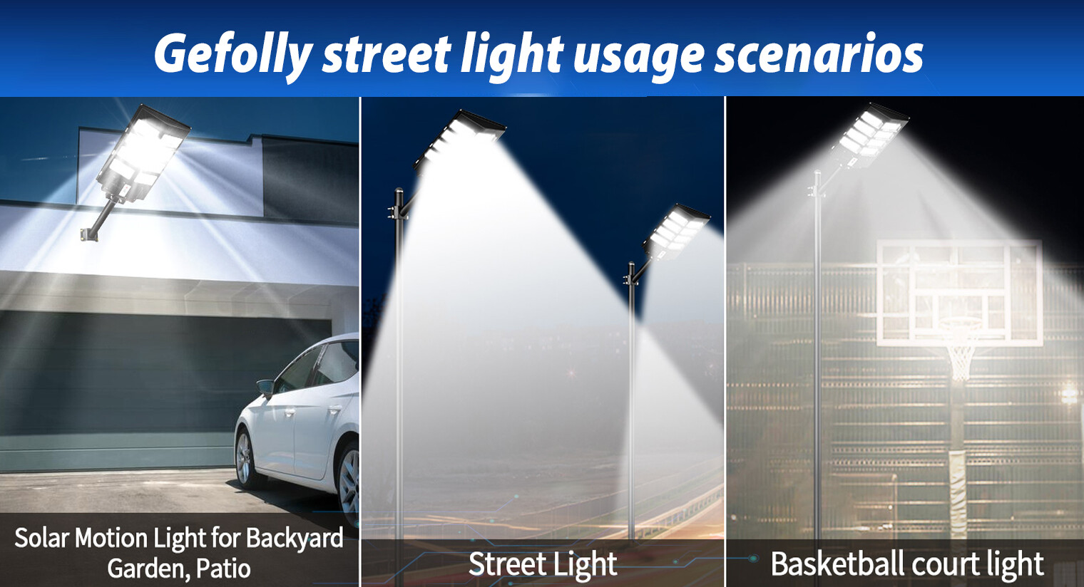 8700W Commercial Solar Street Lights Outdoor Dusk to Dawn Super Bright Aluminium