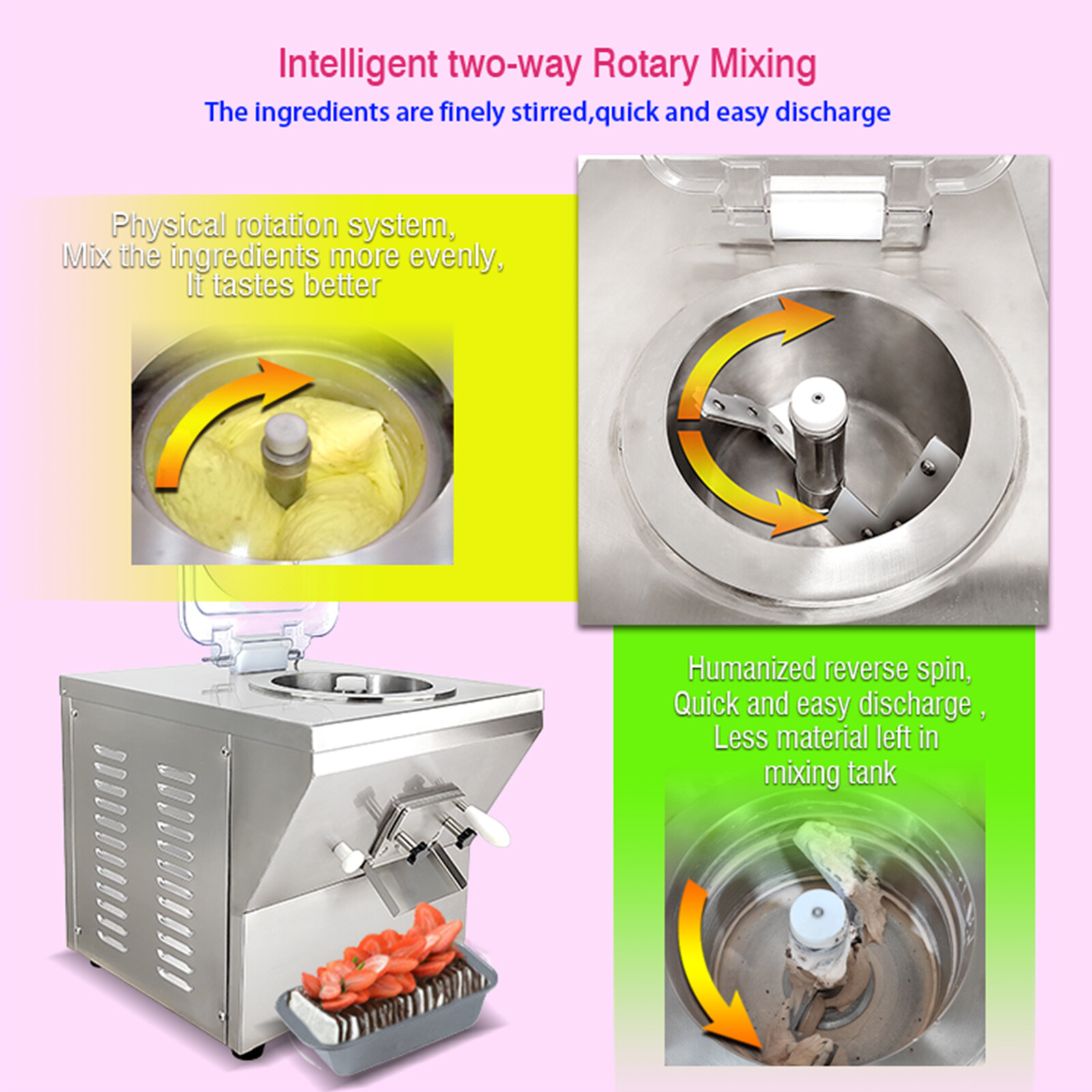 Kolice Commercial Italian ice maker, gelato hard ice cream machine 20L/hour