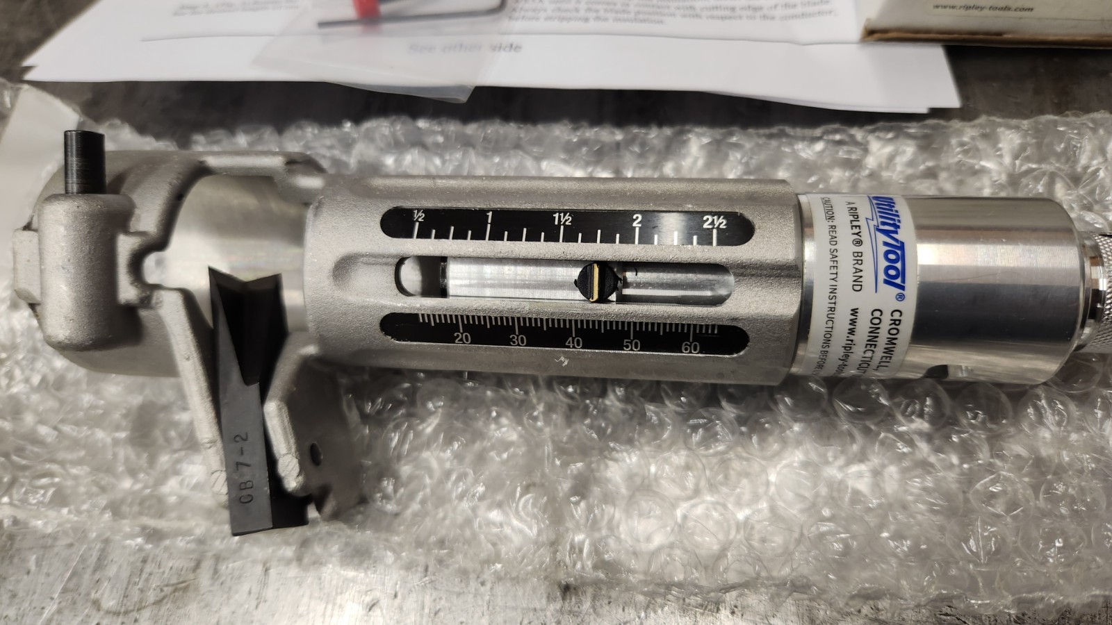 Ripley 37415 WS 5A 600V-35kV 0.625-2.5 Cable End Stripper NO BUSHING. USA NEW