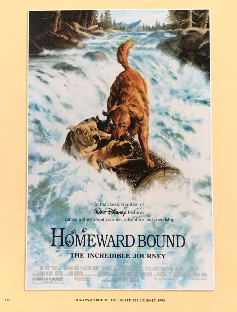 Homeward Bound Movie Poster Incredible Journey 1993 Walt Disney Pictures #0018