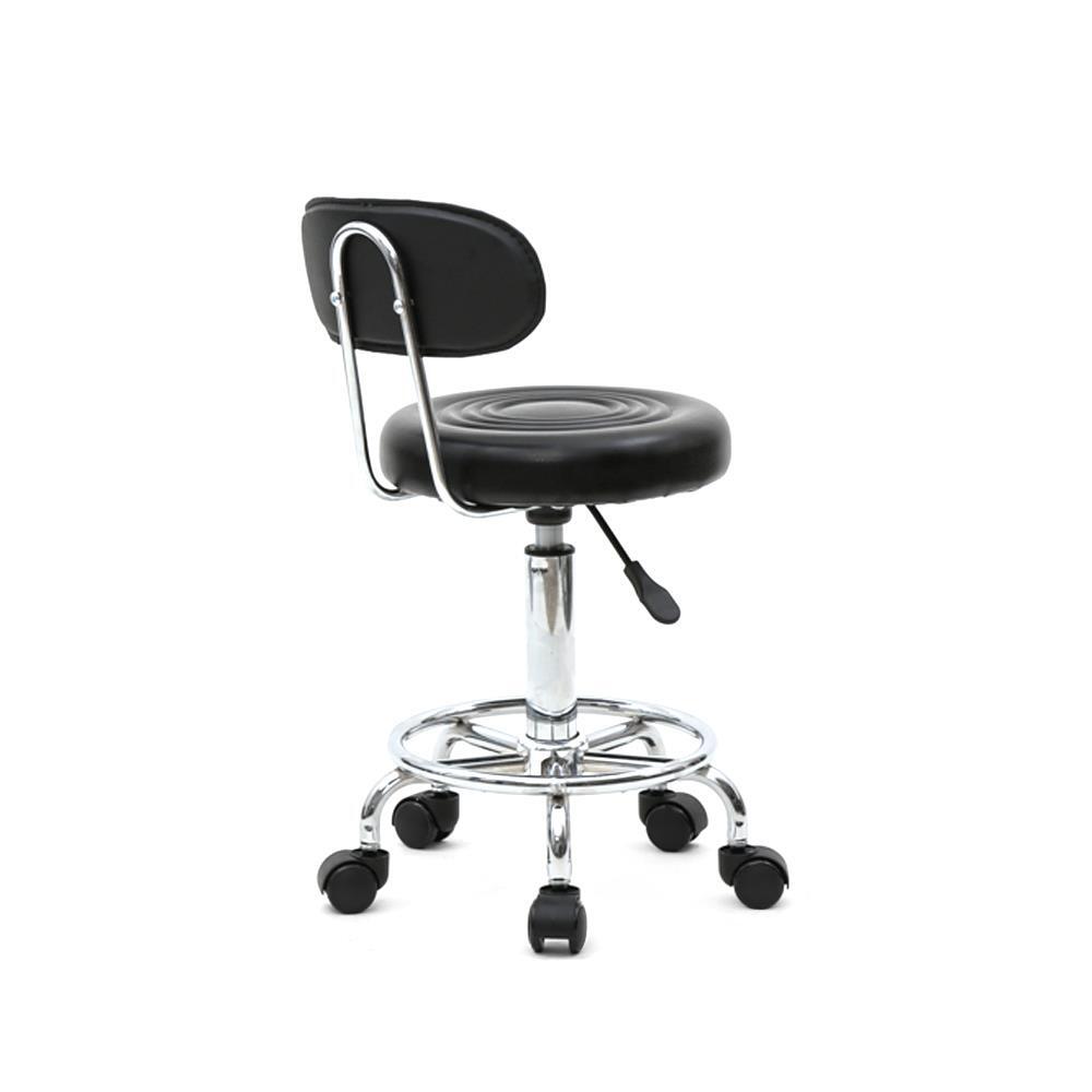 Rolling Swivel Salon Stool Chair with Back Support Height Adjustable Hydraulic