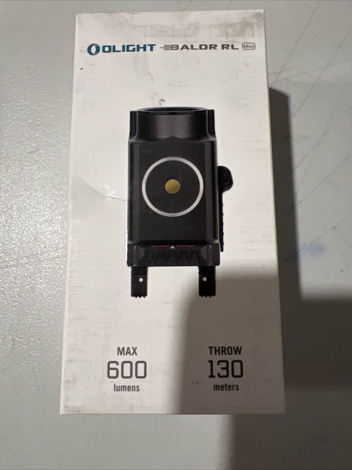 Olight Baldr RL Mini 600 Lumen Tactical Light - Black - Red Beam Laser