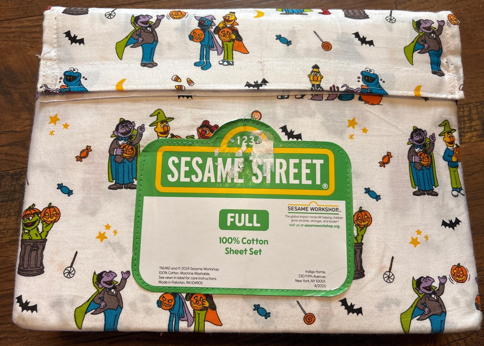 Sesame Street Halloween Bed Sheet Set Full Kids