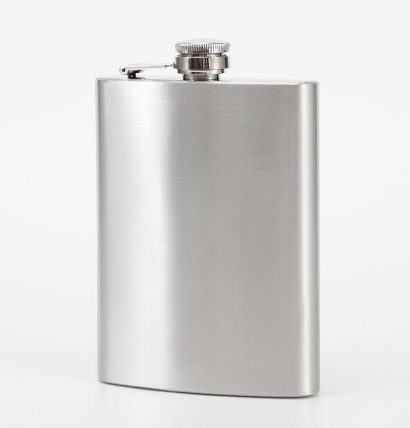 Silver Stainless Steel Alcohol Pocket Flask with Funnel Whiskey Flask 355ml/12oz