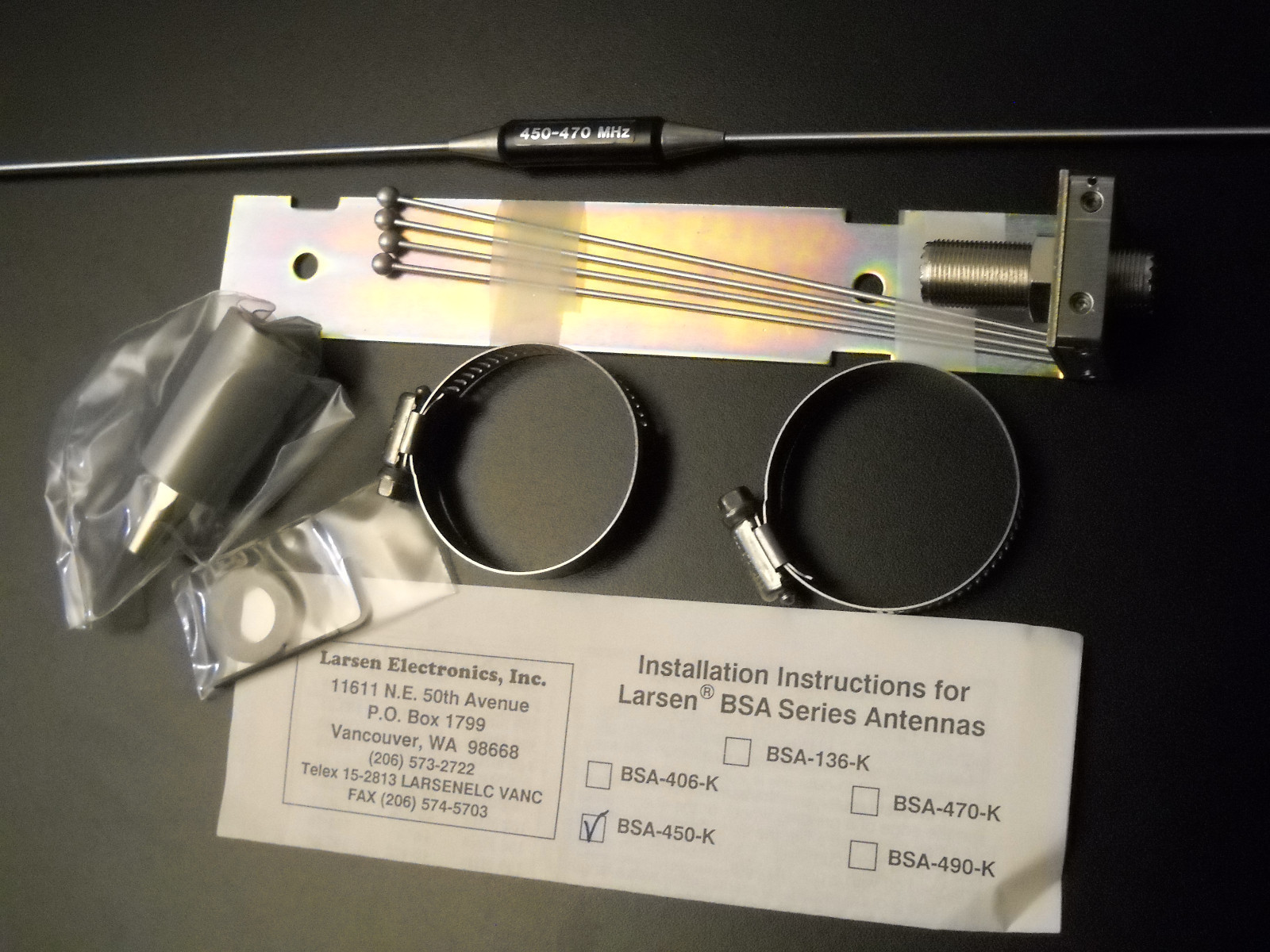 Larsen BSA 450 - High Gain GMRS Omni-Directional Base Station - Repeater Antenna