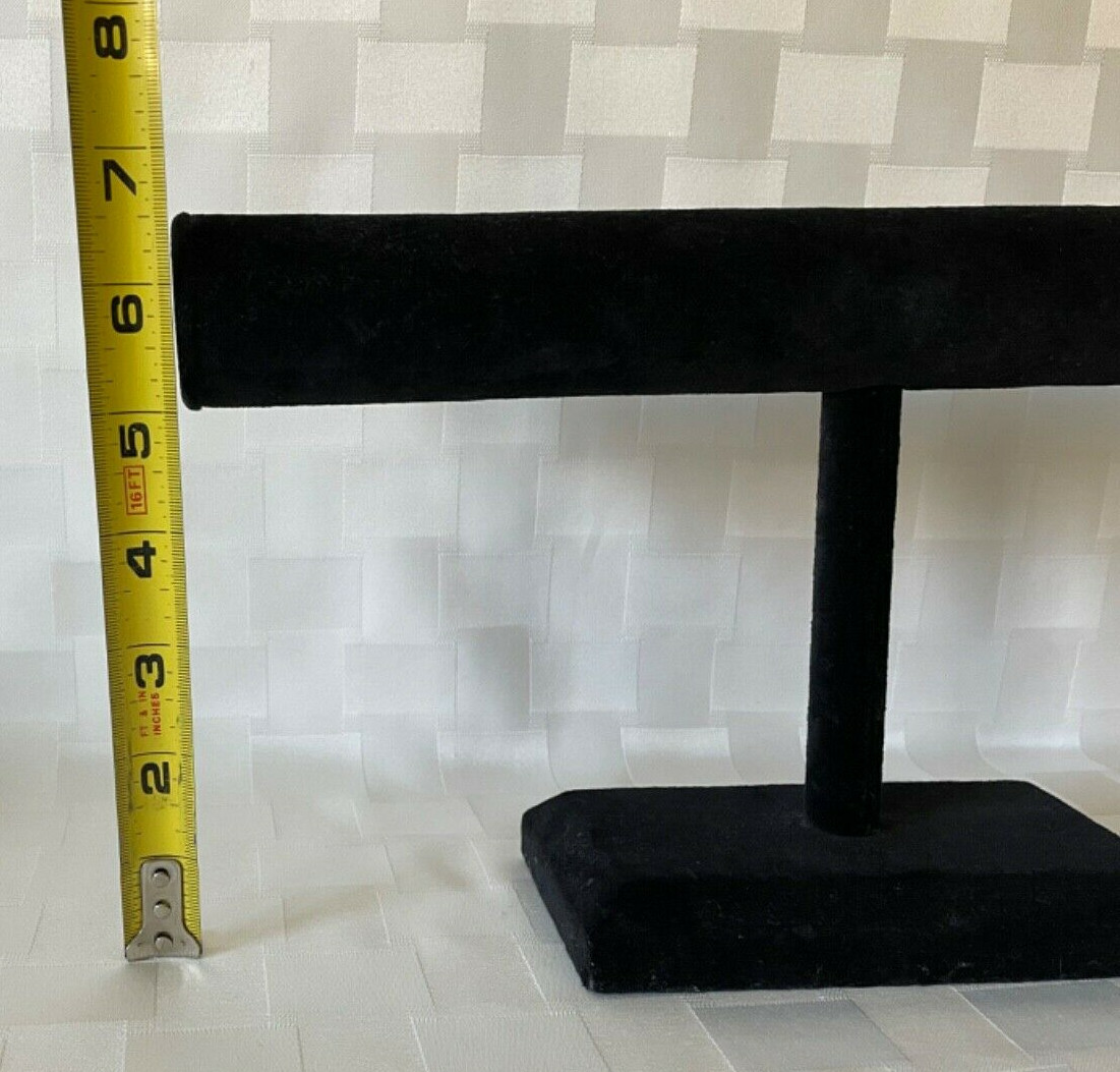 Elegant Black Velvet T-Bar Jewelry Display Stand - Bracelets/Watches/Bangles Org