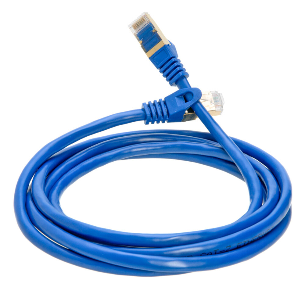 Cat7 S/FTP Ethernet Patch Cable 600MHz High-Speed Blue 30FT-200FT Multi Pack LOT