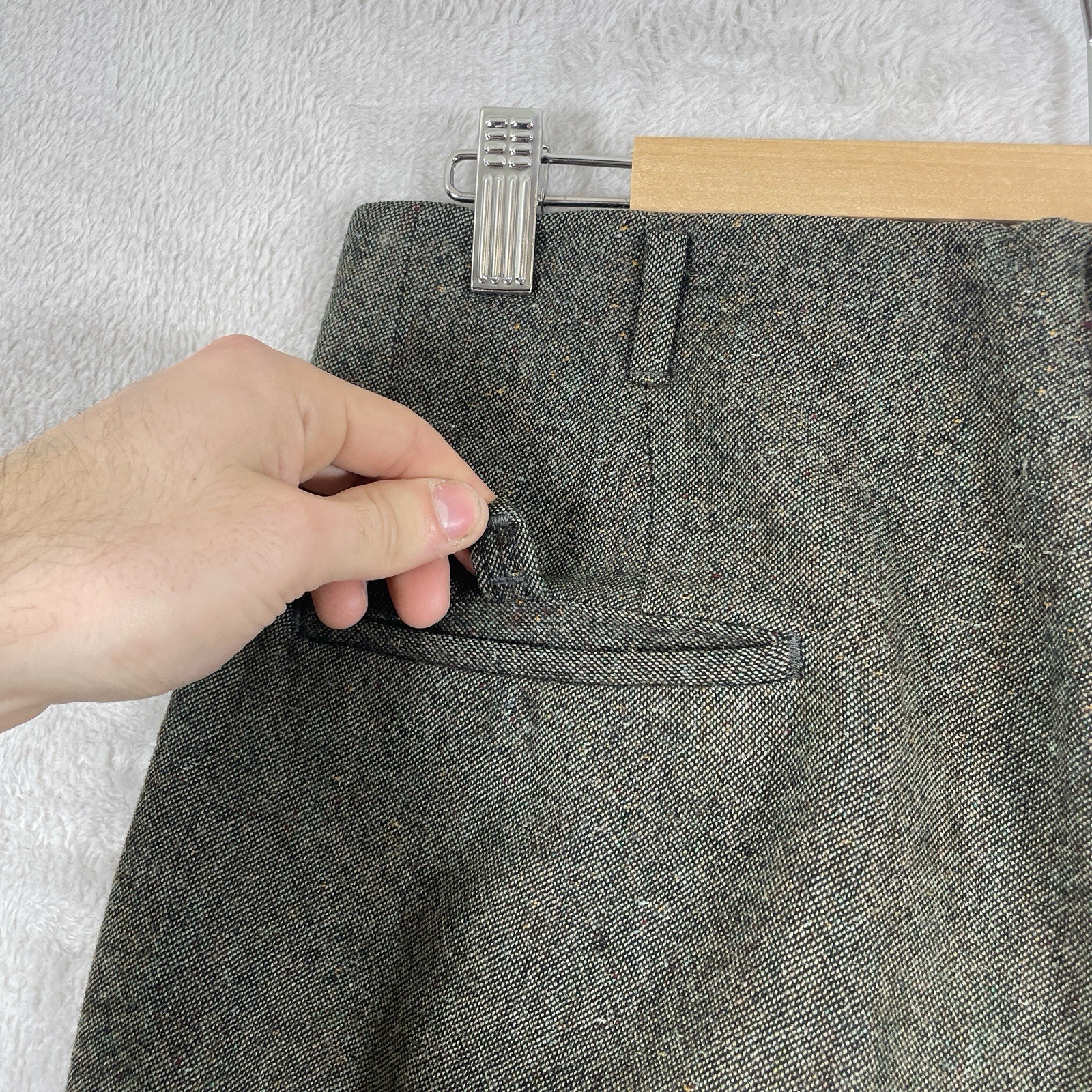 Vtg 50s Drop Loop Wool Slacks Men’s 32x32 Pendleton Rockabilly Pants Pleated 40s