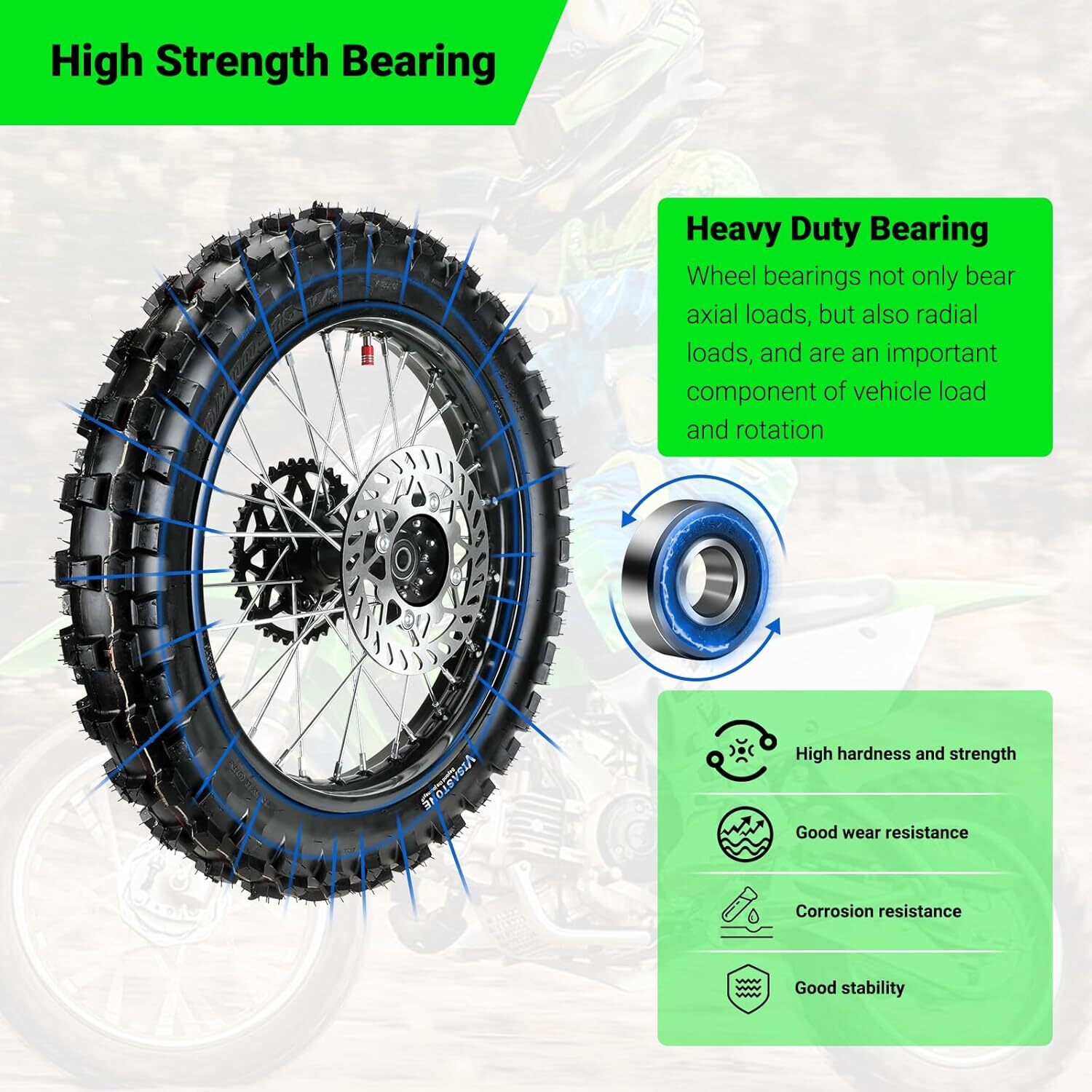 16'' Wheel 90/100-16 3.00-16 Rear Tire For 150cc XR100 CRF150F KX100 Dirt Bike